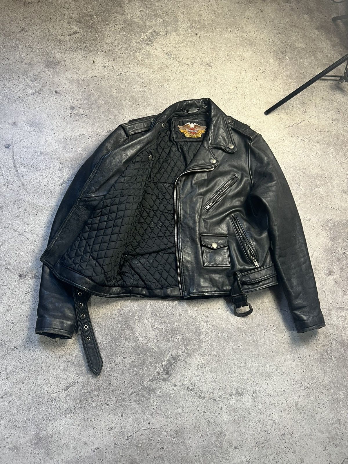 Harley Davidson HARLEY DAVIDSON vintage leather jacket Size US M / EU 48-50 / 2 - 2 Thumbnail