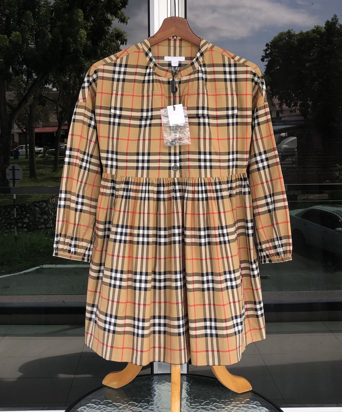 Burberry Burberry London Children Yellow Check Cotton Dress Size XXS / US 00 / IT 34 - 1 Thumbnail