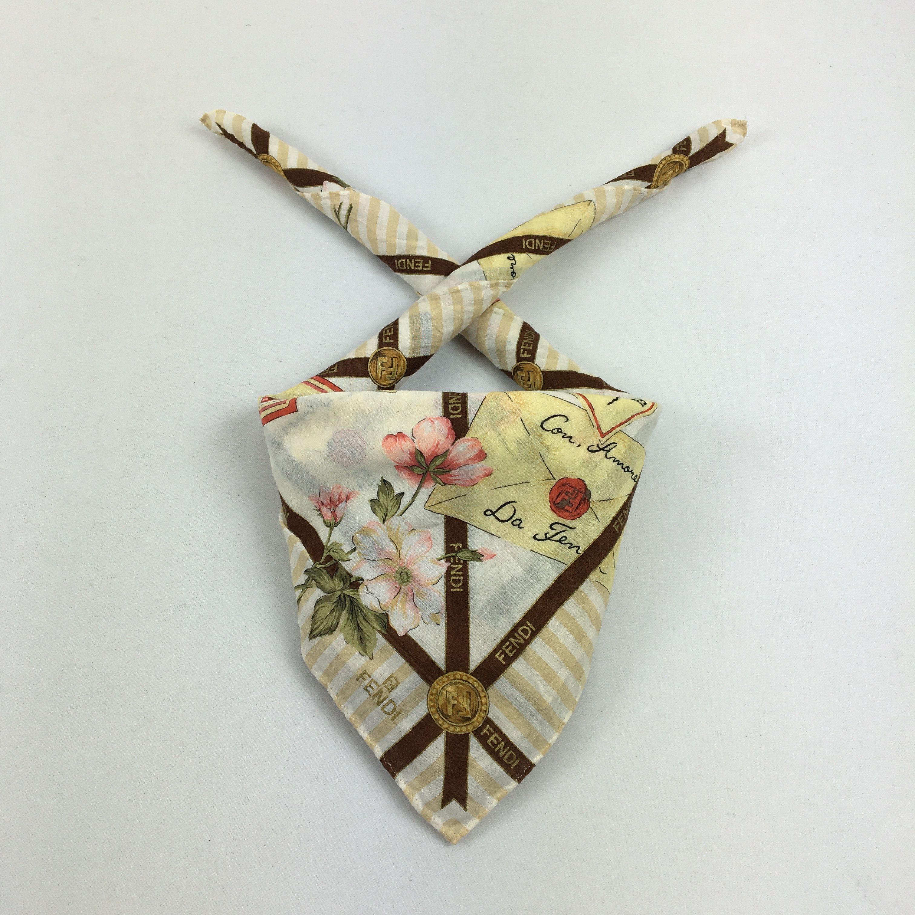 Japanese Brand Vintage Fendi Handkerchief Neckerchief Bandana - AC72950 Size ONE SIZE - 3 Thumbnail