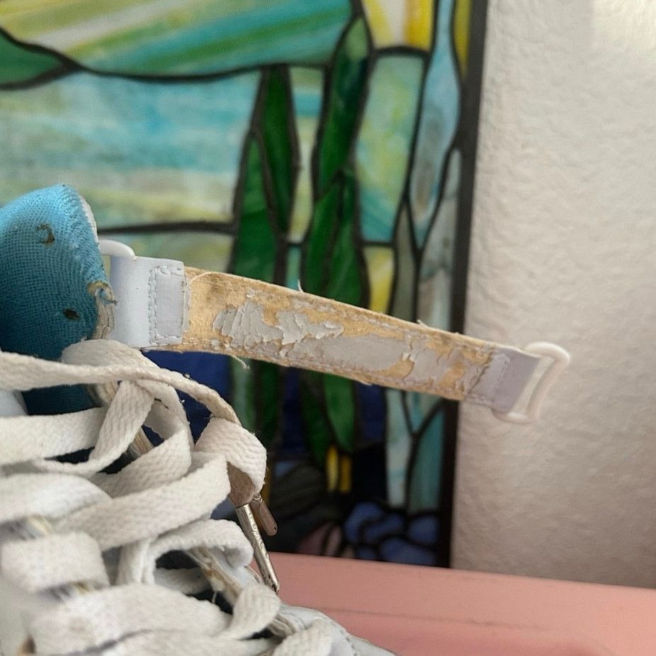 Nike nike air force high top white cream blue tennis shoes Size US 9 / IT 39 - 2 Thumbnail