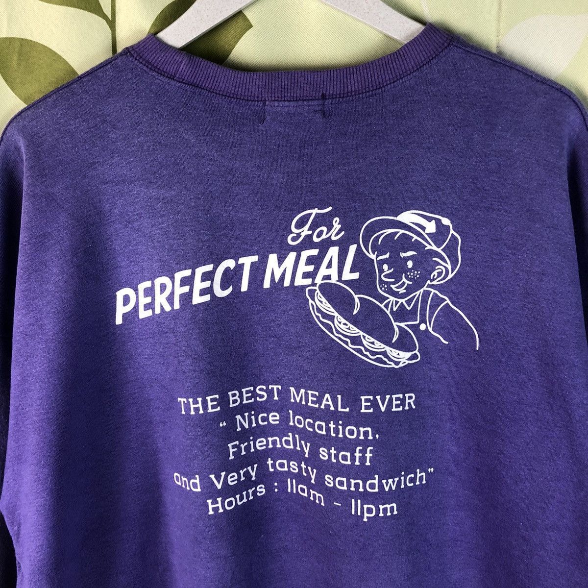 Japanese Brand × Vintage Perfect Meal vintage Purple Sweathshirt #7444 Size US XL / EU 56 / 4 - 4 Thumbnail