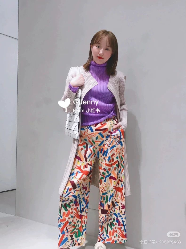 Issey Miyake Issey Miyake size:2 Yellow straight-leg pants and colorful Size 31" - 8 Thumbnail