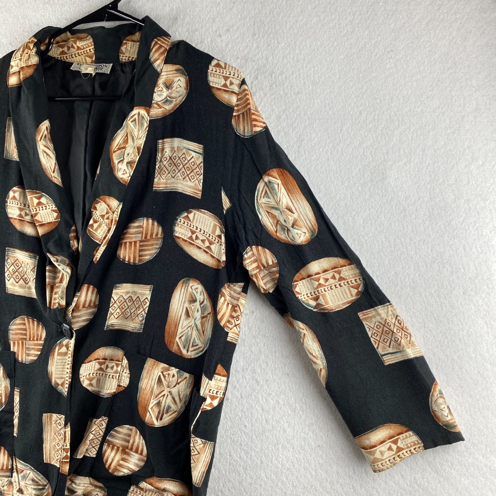 Vintage VINTAGE Kensington Square Blazer Womens Medium M / P Black Blazer Cardigan Made In USA 80s Size M / US 6-8 / IT 42-44 - 6 Thumbnail