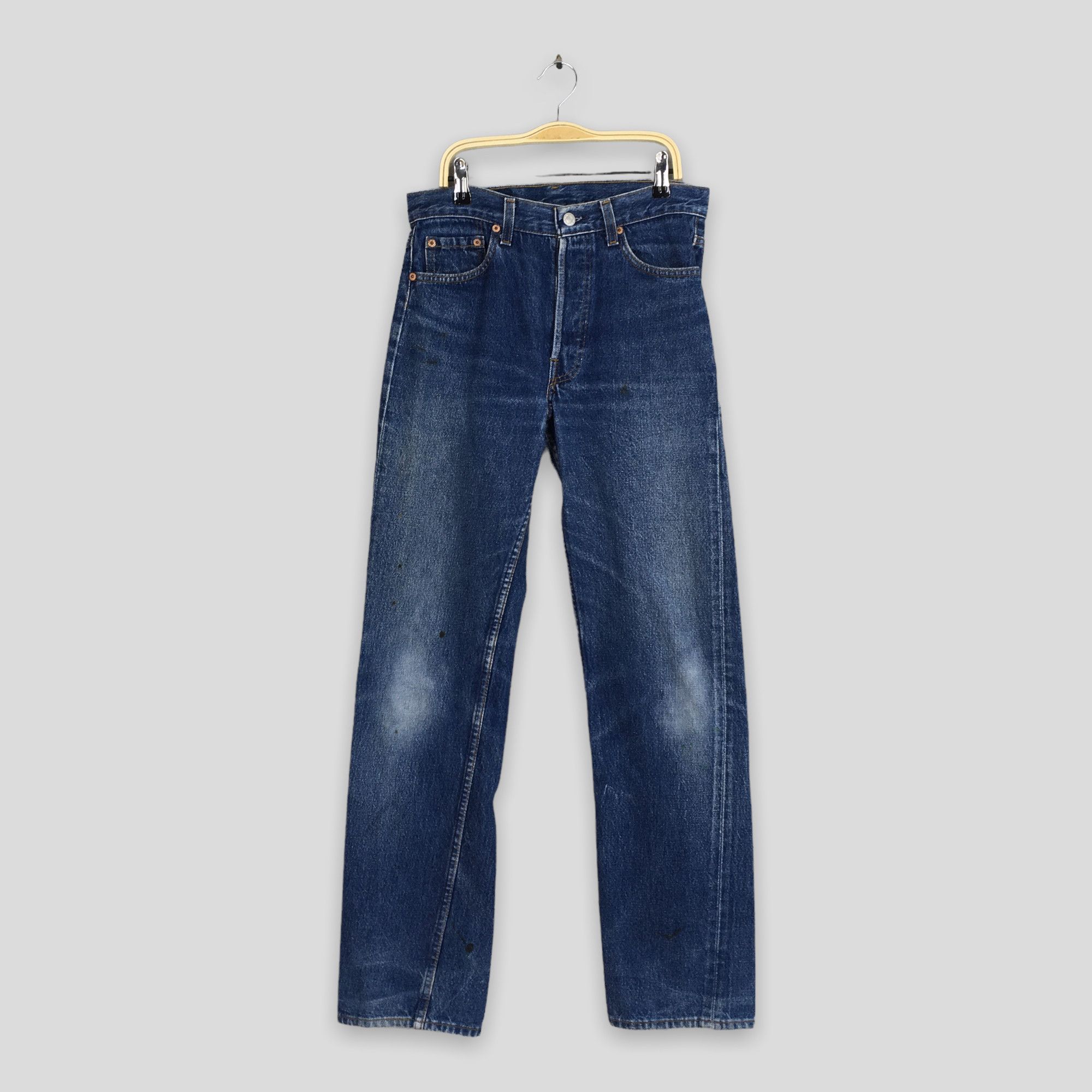 image of Size 28X31 Vintage 80's Levi's 501 Faded Stone Washed Jeans in Blue, Men's