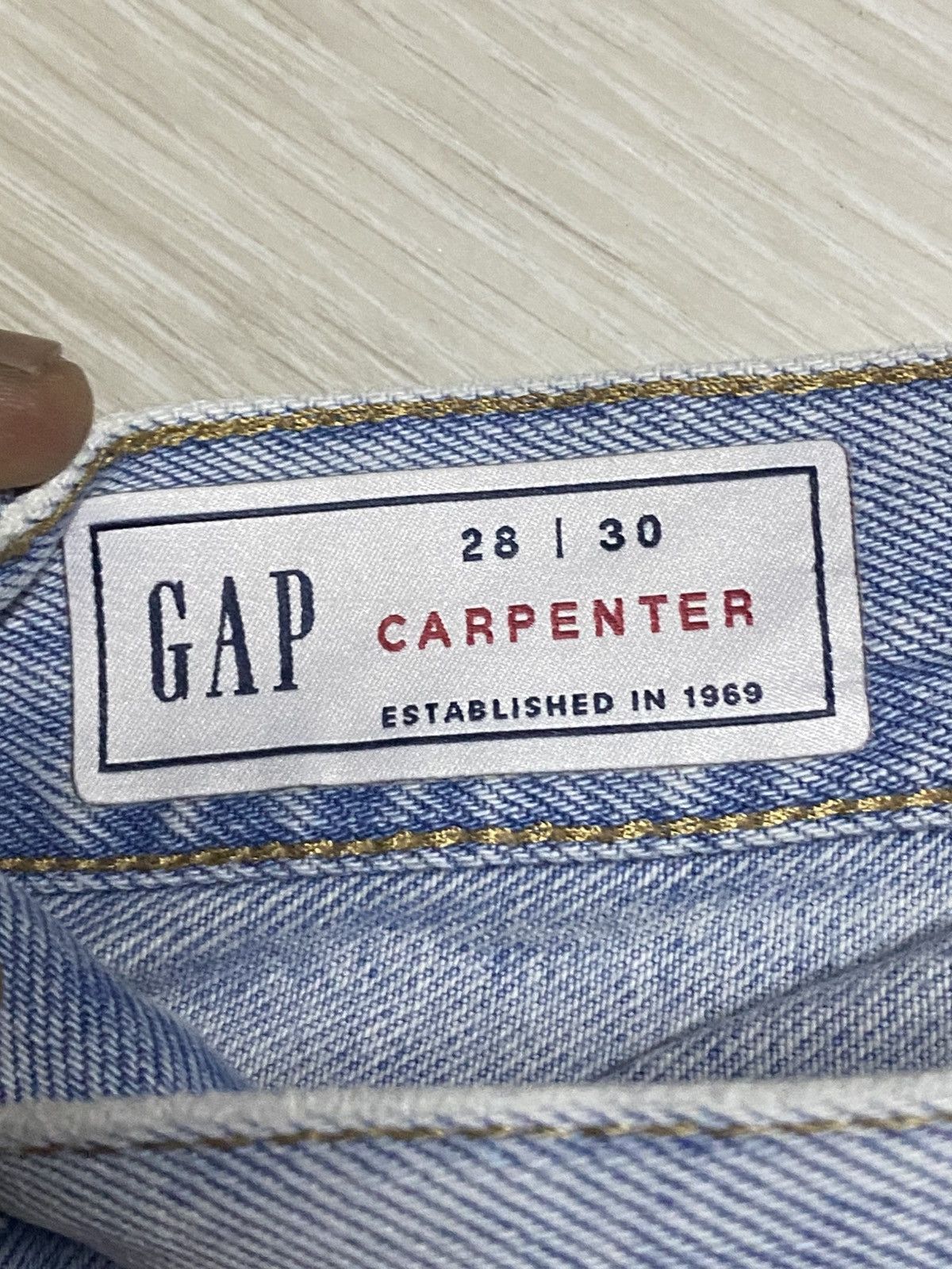 Gap Vintage Gap Carpenter Light Wash Baggy Jeans Size US 29 - 12 Thumbnail