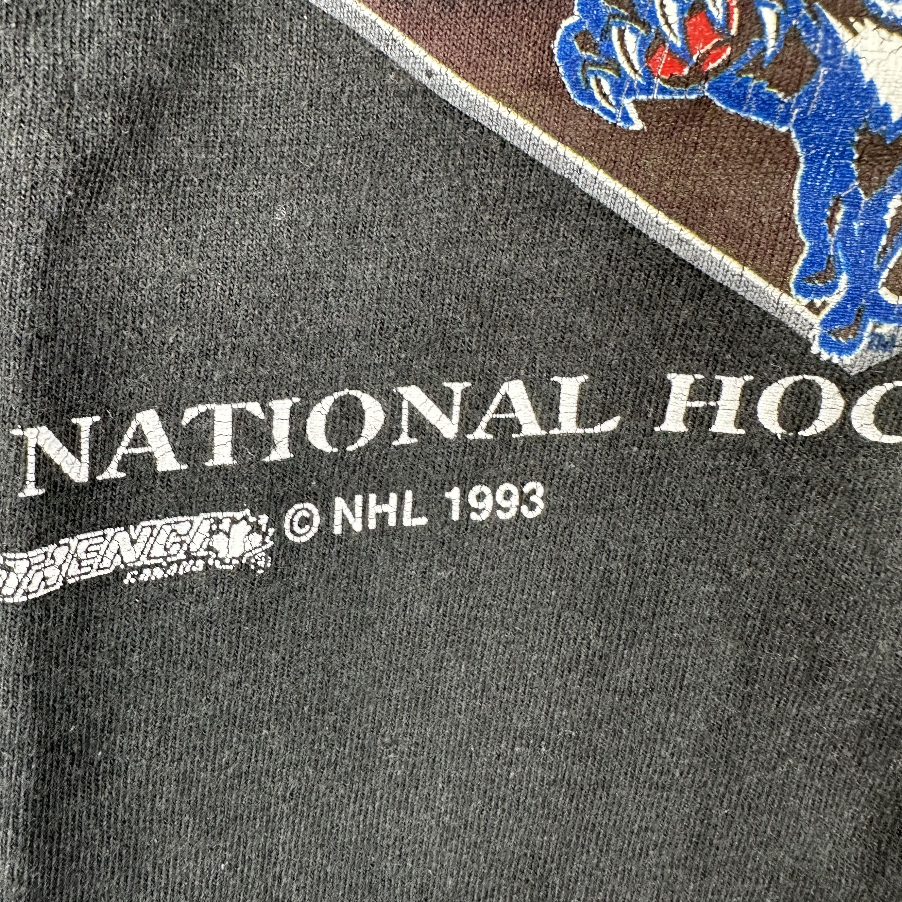 Vintage 1993 Florida Panthers Hockey NHL Single Stitch T-Shirt Size US L / EU 52-54 / 3 - 4 Thumbnail