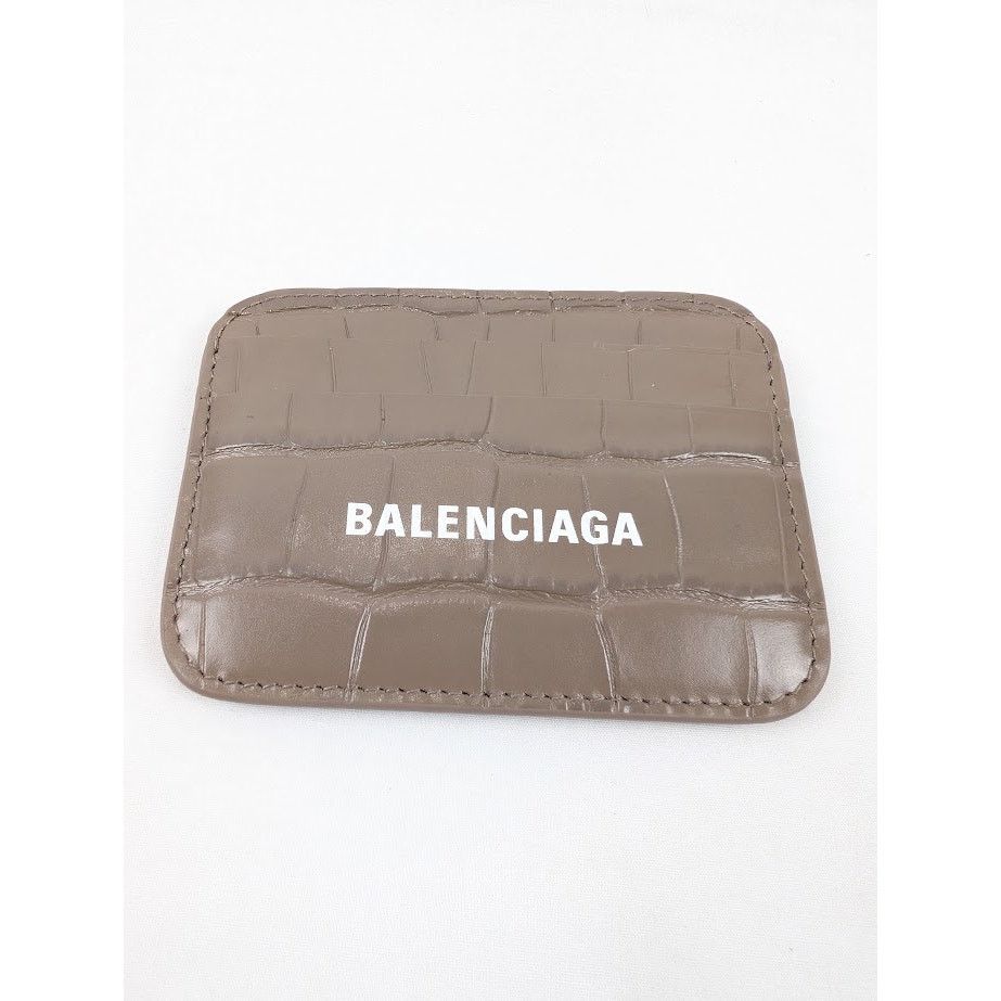 Balenciaga o1rshd1 Size:OS / Cash Card Holder in DK Mink Grey/White Size ONE SIZE - 3 Thumbnail