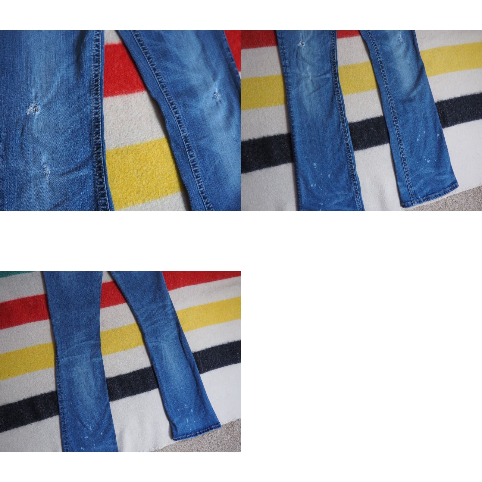 Vintage VTG Mek Denim Grand Island Low Rise Jeans 29x33 Womens Blue Denim Bootcut 2000s Grunge Logo Emroidered Vintage Size 29" - 8 Thumbnail