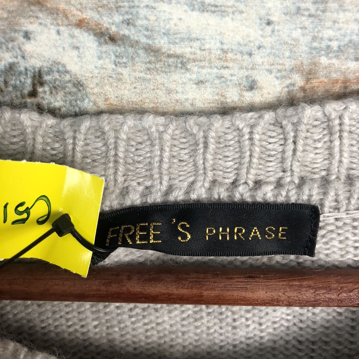 Japanese Brand DL Frees Phrase Stripe Green Knitwear #C518 Size US M / EU 48-50 / 2 - 9 Thumbnail