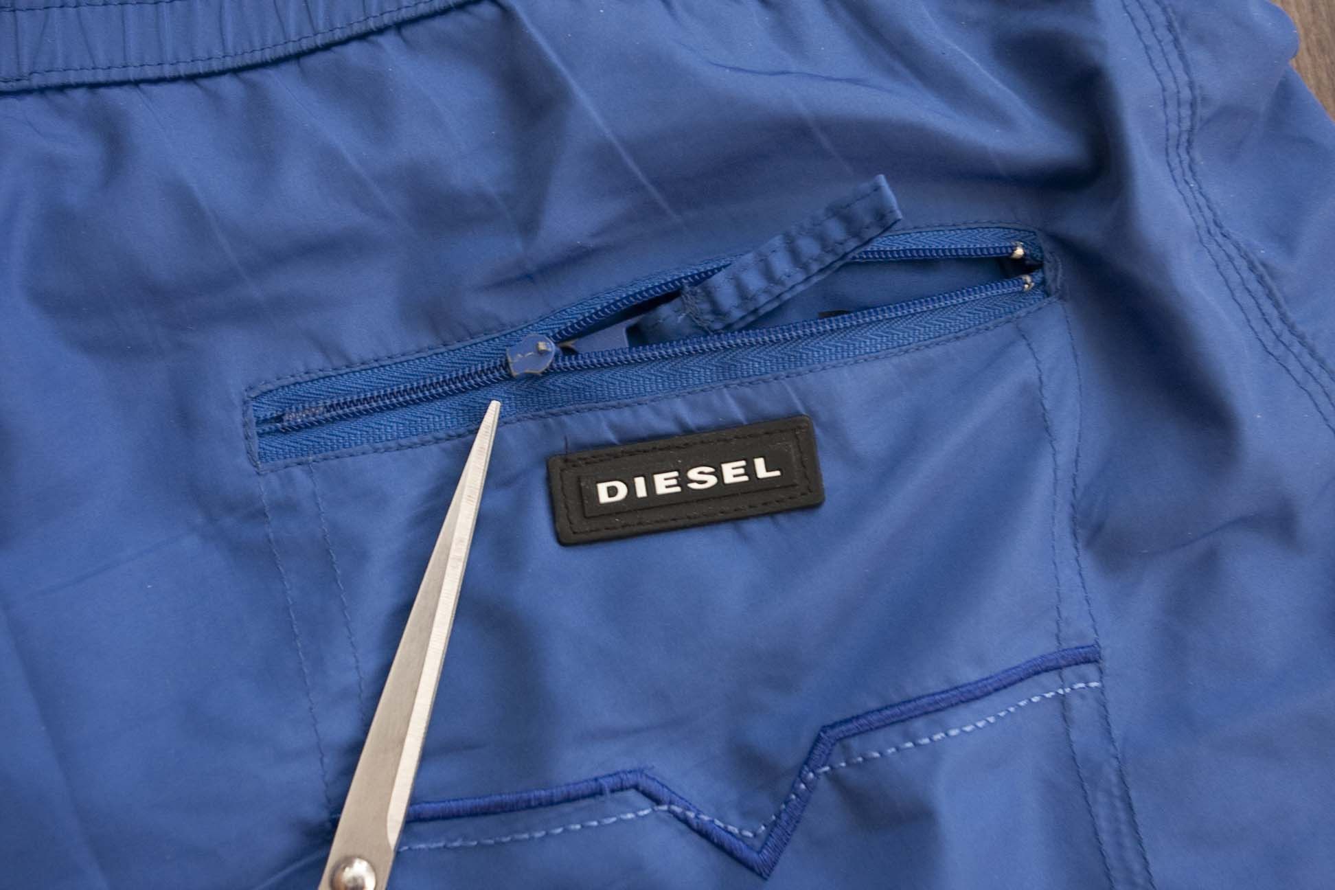 Diesel Diesel Beachwear Shorts Size 39 Blue Size US 39 - 3 Thumbnail