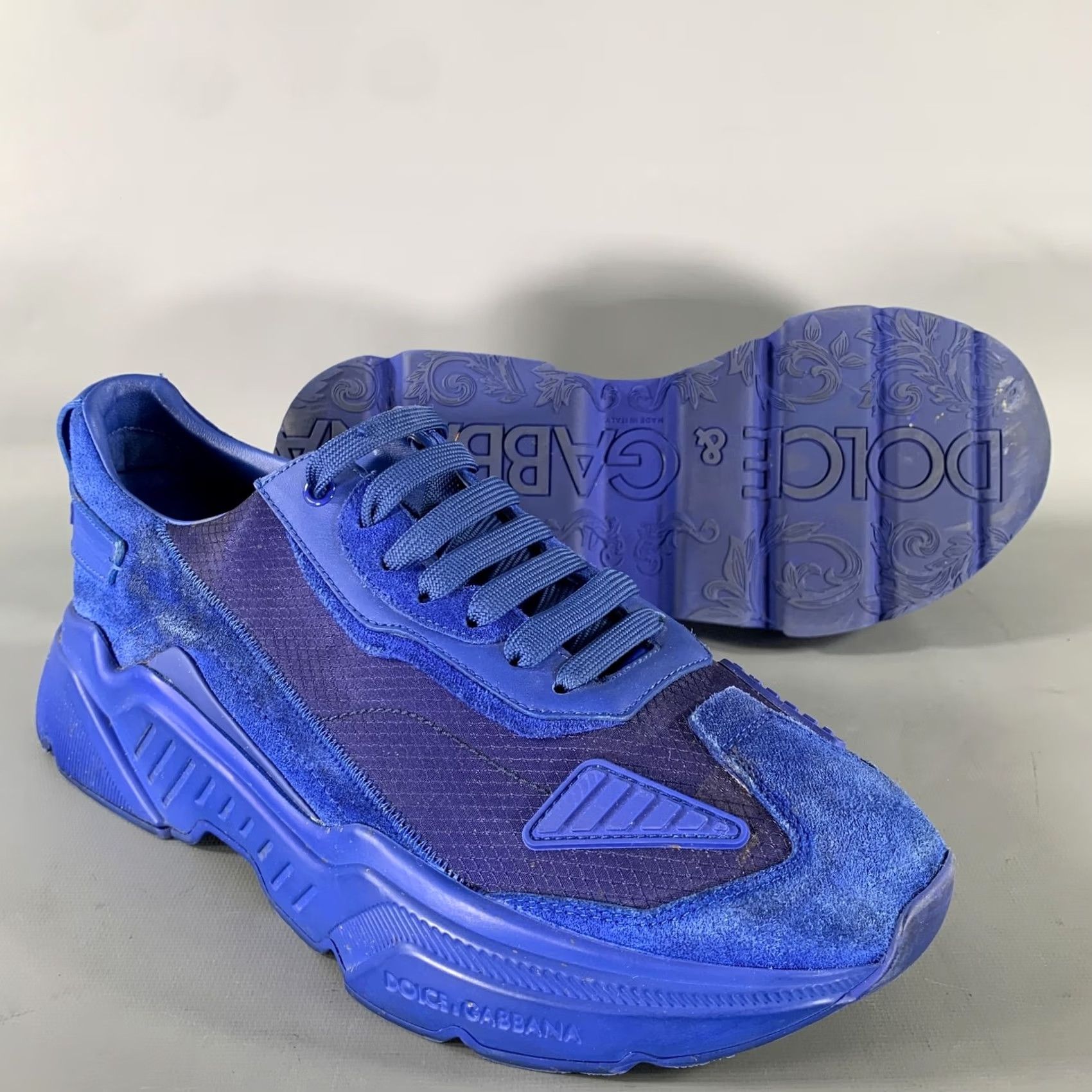 Dolce & Gabbana DOLCE & GABBANA Blue Cobalt Nylon Sneaker Size 10 Men Size US 10 / EU 43 - 5 Thumbnail