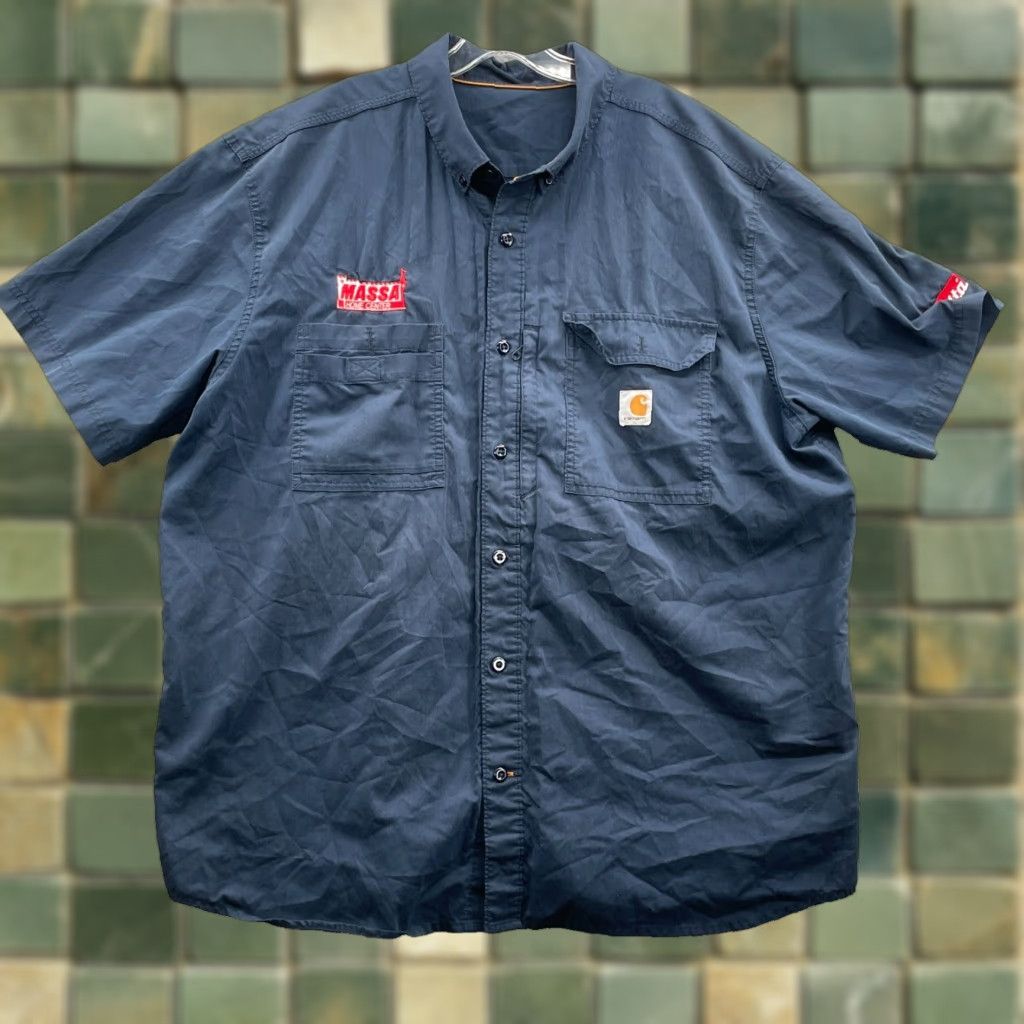 Carhartt Carhartt Force Button Up Shirt Men 2XL Relaxed Vented Skate Workwear Performance Shirt Size US XXL / EU 58 / 5 - 1 Thumbnail
