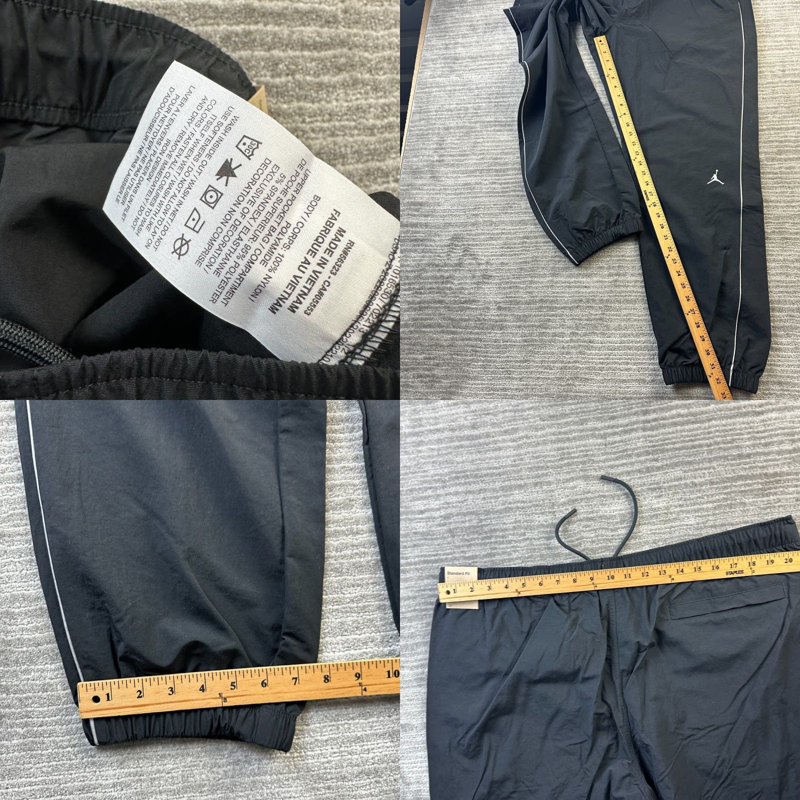 Jordan Brand Jordan Pants Mens 2XL Black MVP Woven Flight Team Logo Performance Size US 39 - 8 Thumbnail