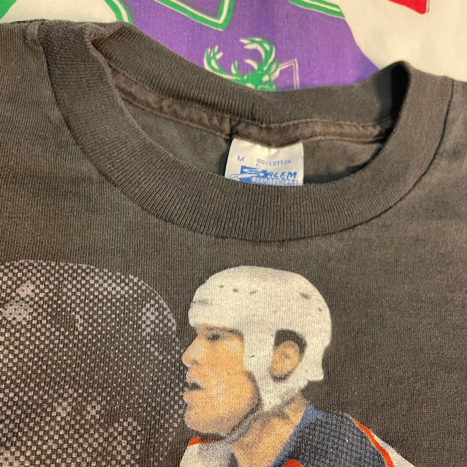 NHL × Salem Sportswear × Vintage Vintage 90s NHL Mark Messier Edmonton Oilers Stanley Cup Tee Size US M / EU 48-50 / 2 - 4 Thumbnail