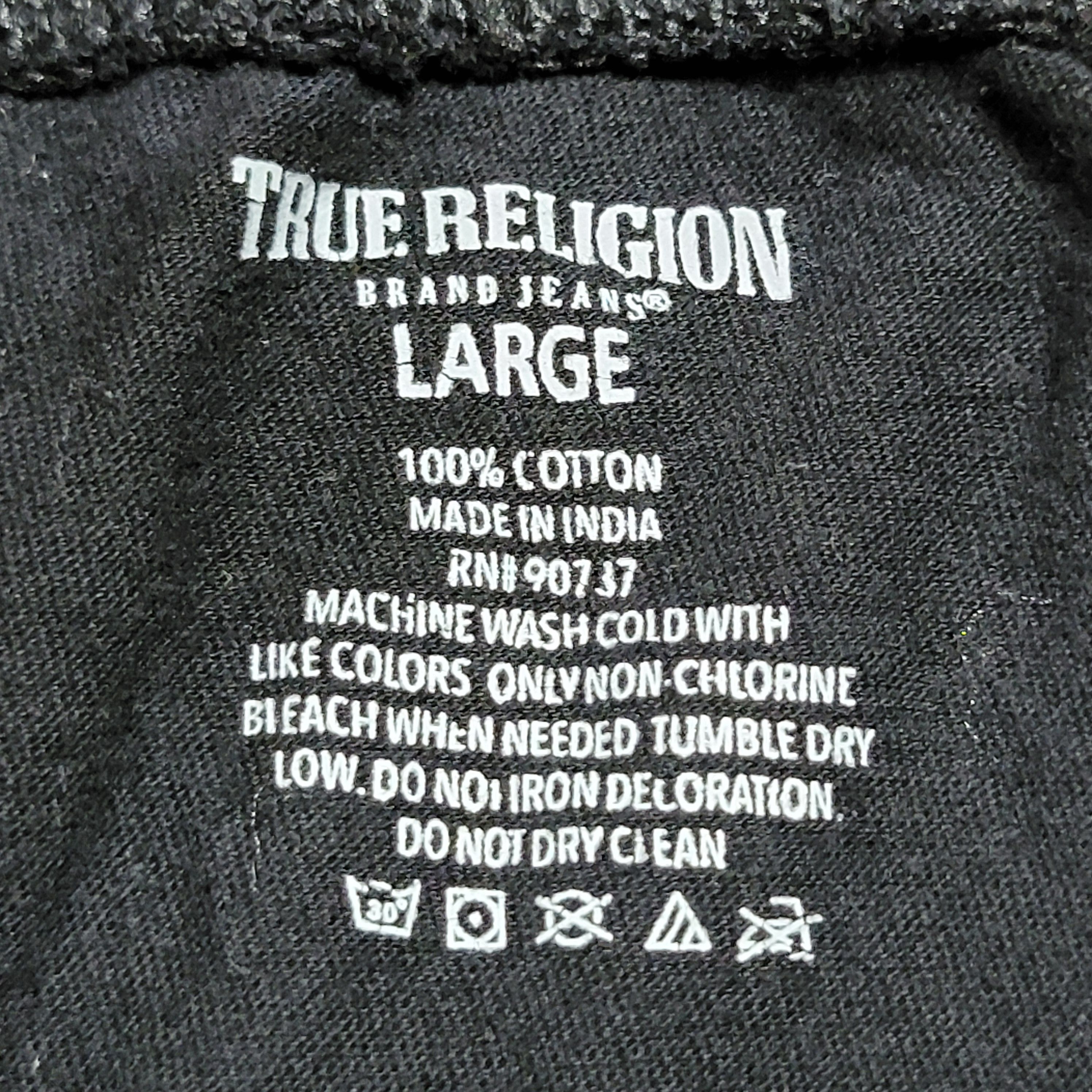 True Religion True Religion Arm Logo SS Black Unisex Tee - Size Large Size US L / EU 52-54 / 3 - 5 Thumbnail