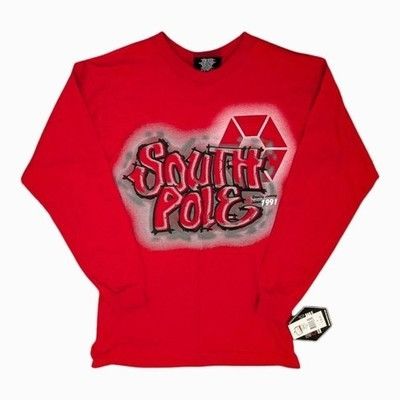 Southpole Deadstock Vintage 90s South Pole Long Sleeve T-Shirt Red Gra Size US S / EU 44-46 / 1 - 1 Thumbnail