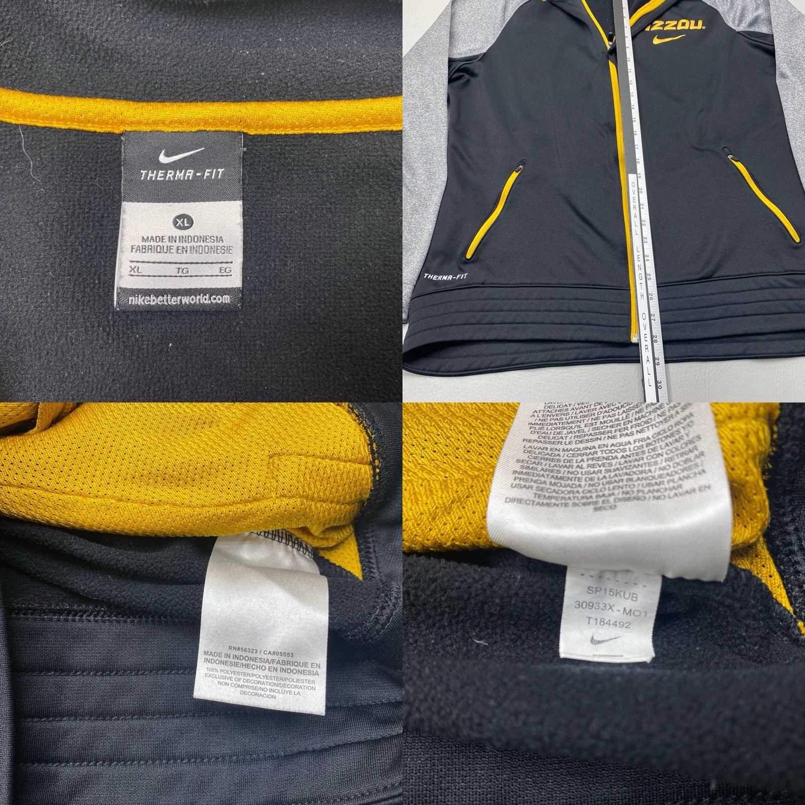 Nike VINTAGE is not applicable; Nike Mizzou Tigers Therma Fit Hoodie Logo Black Men XL NCAA Missouri 8142 Size US XL / EU 56 / 4 - 8 Thumbnail