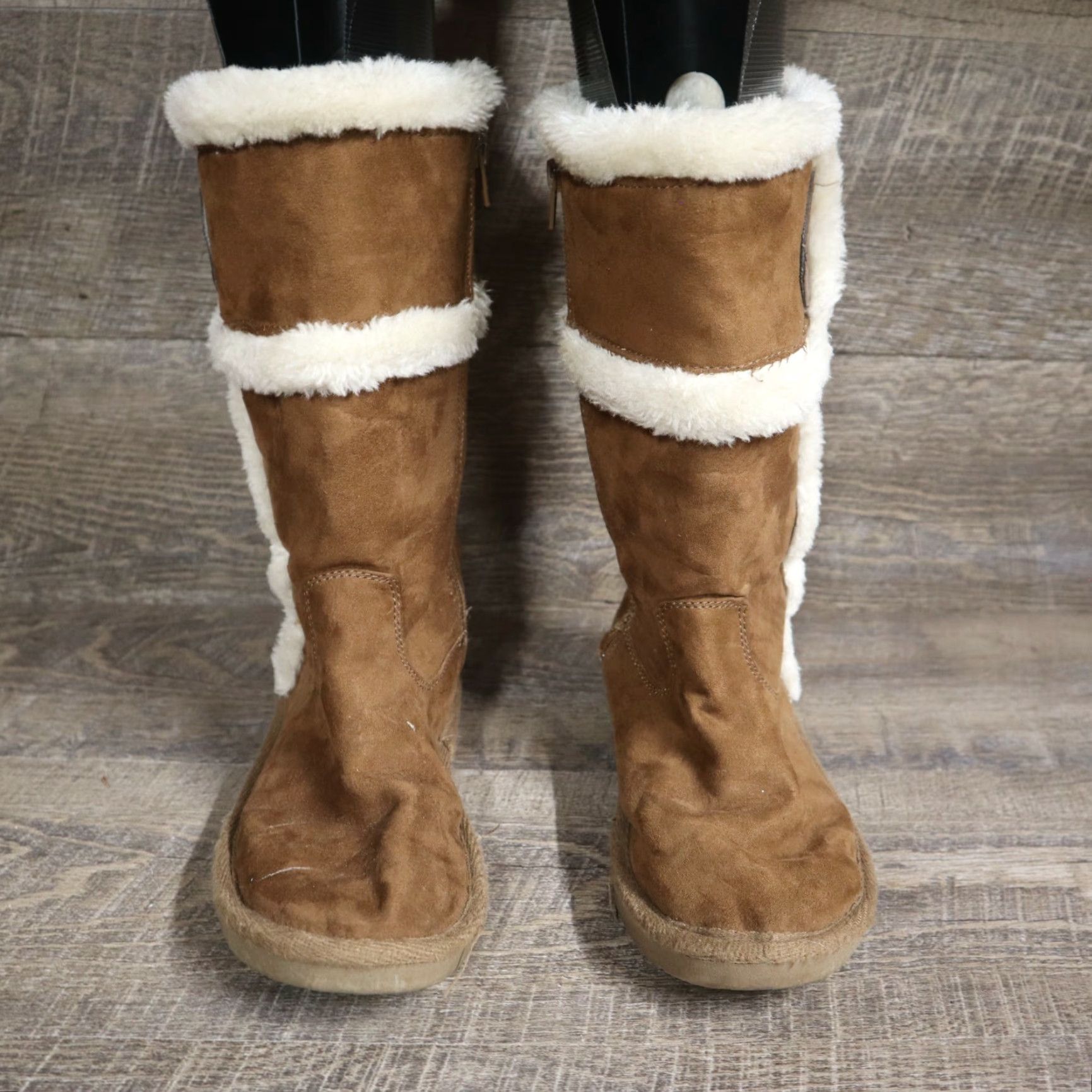 Michael Kors Michael Kors Boots Women Winter Suede Zip Lined Fleece Brown US 3 Mens? Size XS / US 0-2 / IT 36-38 - 3 Thumbnail