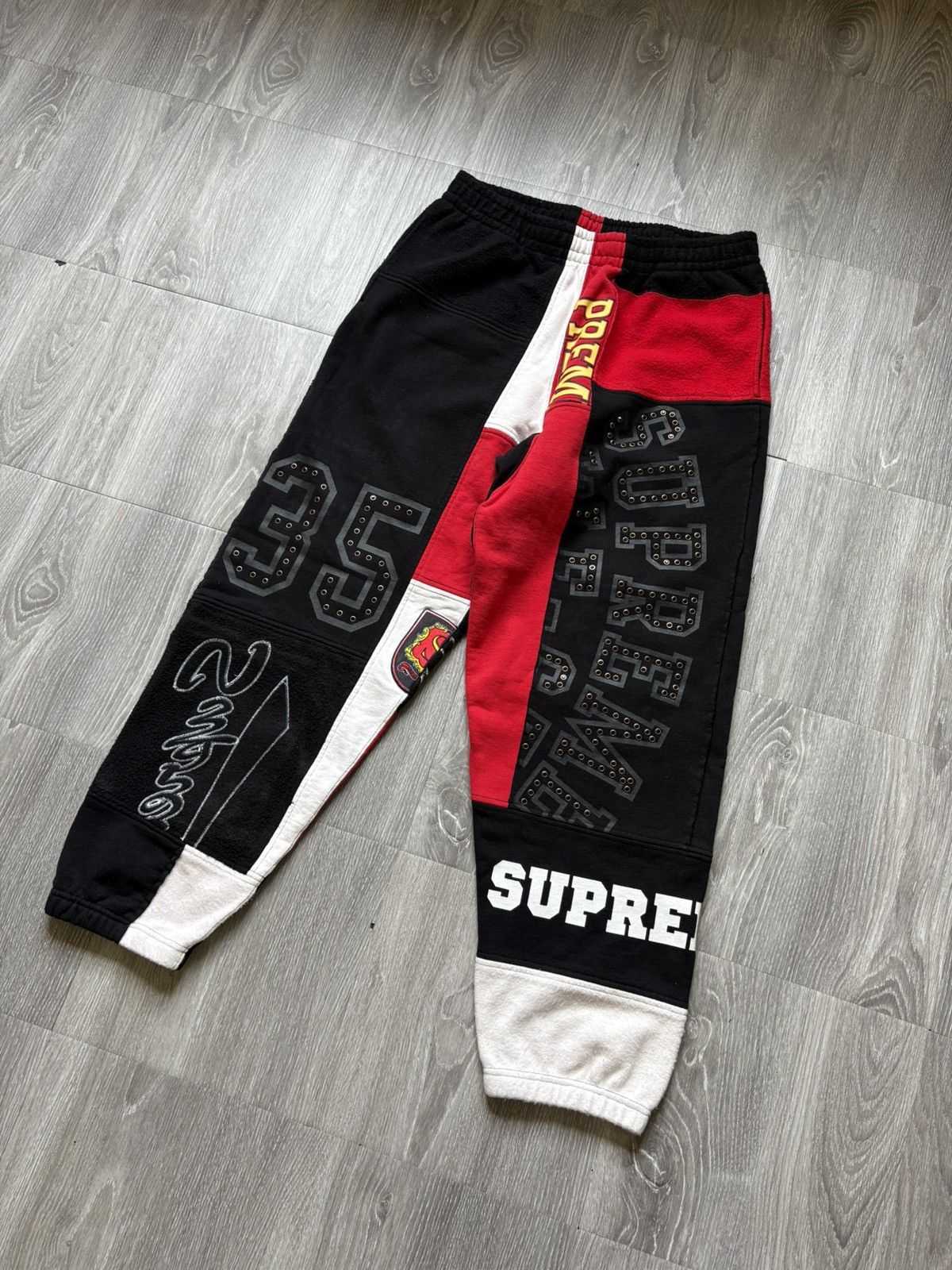 Supreme Supreme Black Patchwork Pants SS25 Size US 34 / EU 50 - 3 Thumbnail