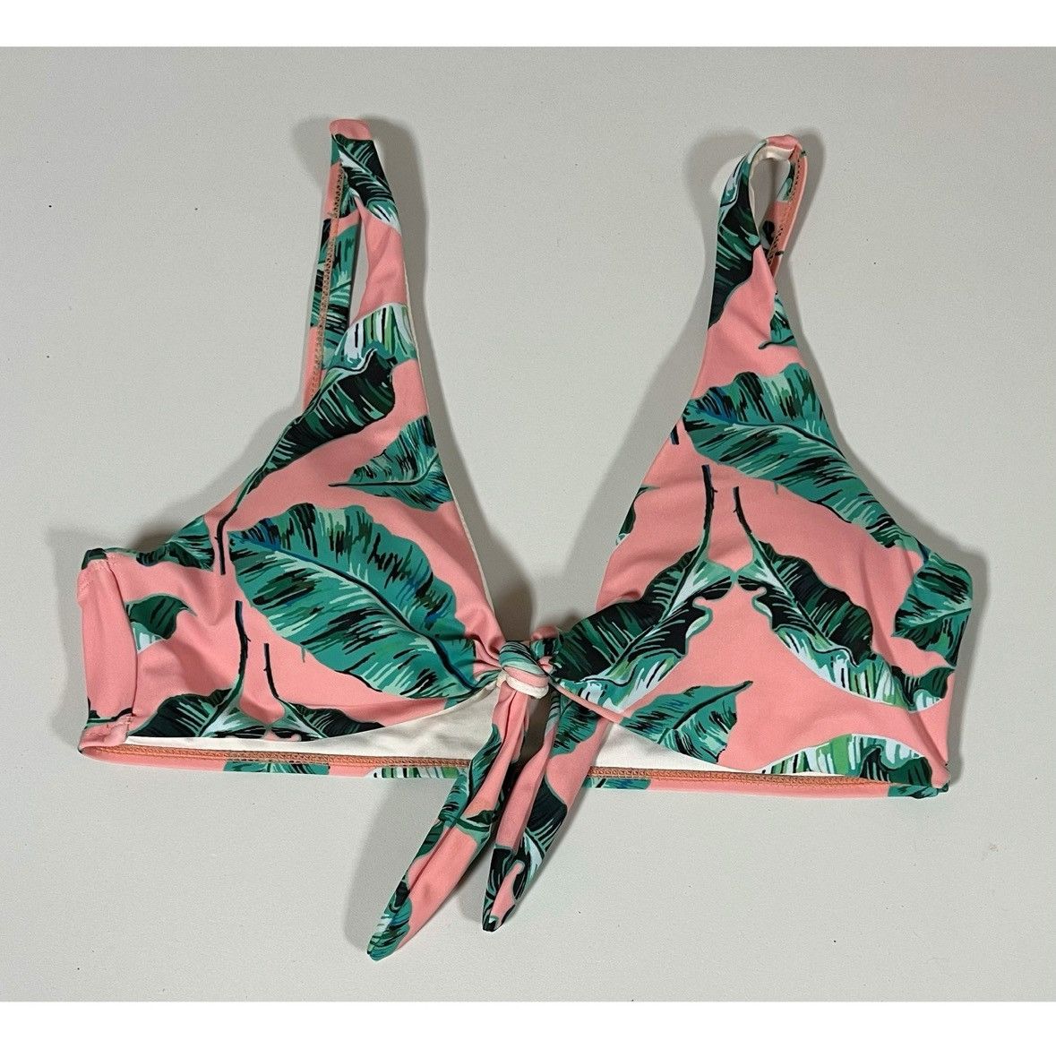 Other Pink Palm Tree Bikini Top Swimwear Bathing Suit Size L 🌴✨ Size L / US 10 / IT 46 - 1 Thumbnail