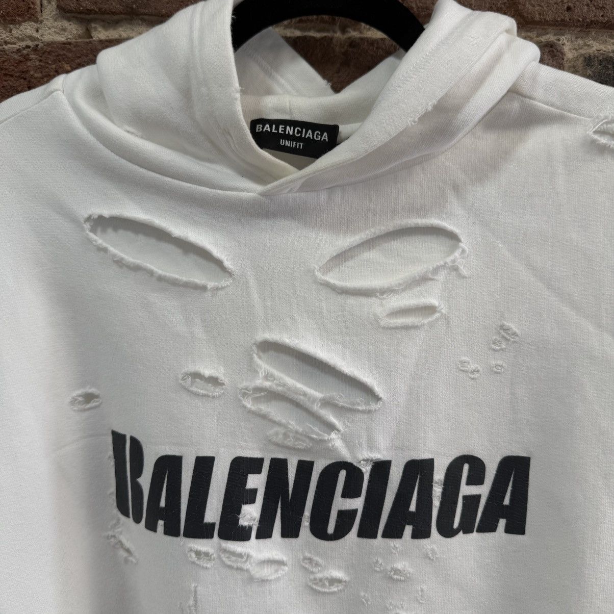 Balenciaga Balenciaga Caps Destroyed Hoodie Size US S / EU 44-46 / 1 - 2 Thumbnail