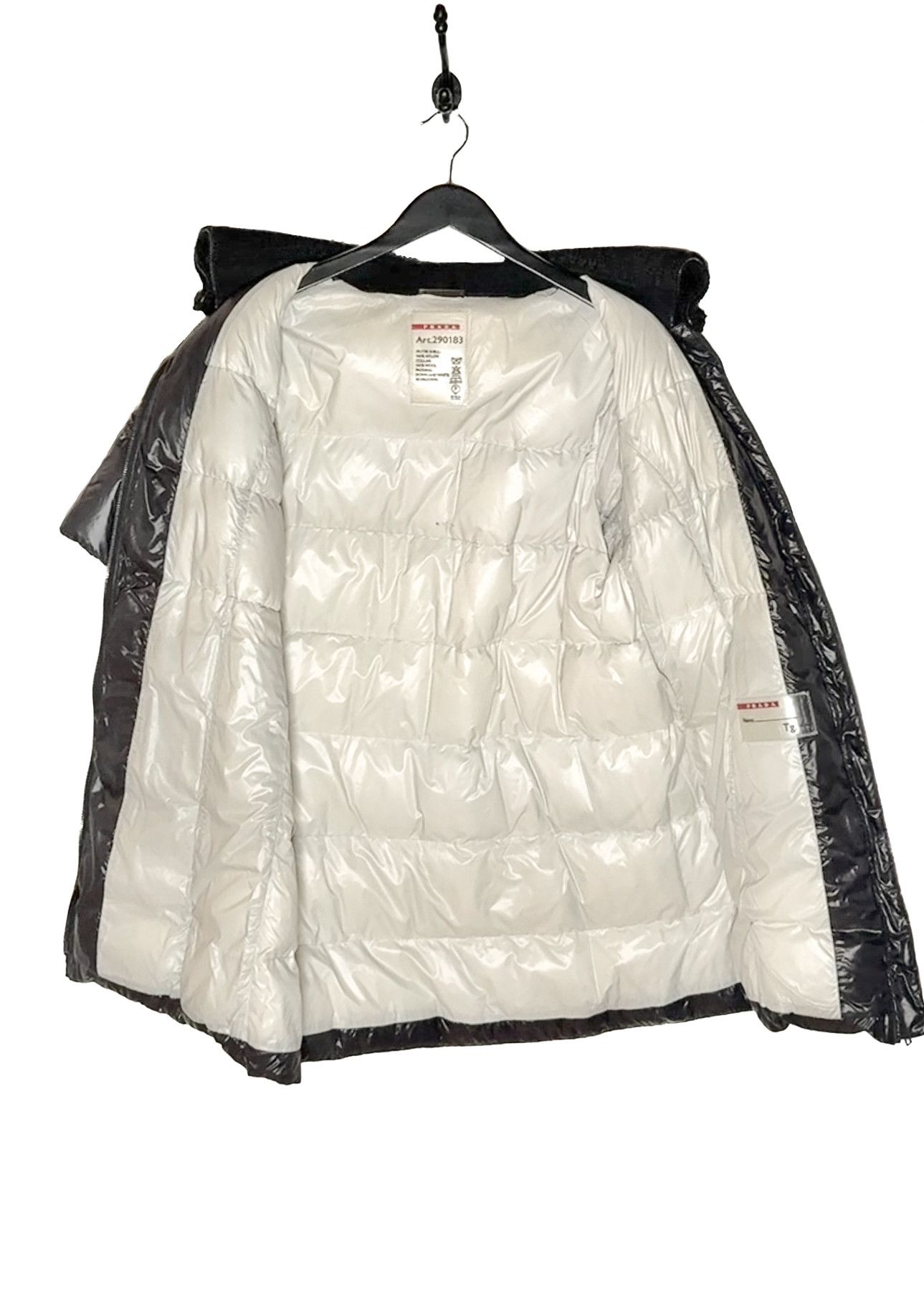 Prada Prada Linea Rossa Black Down Wool Collar Puffer Coat Size M / US 6-8 / IT 42-44 - 8 Thumbnail