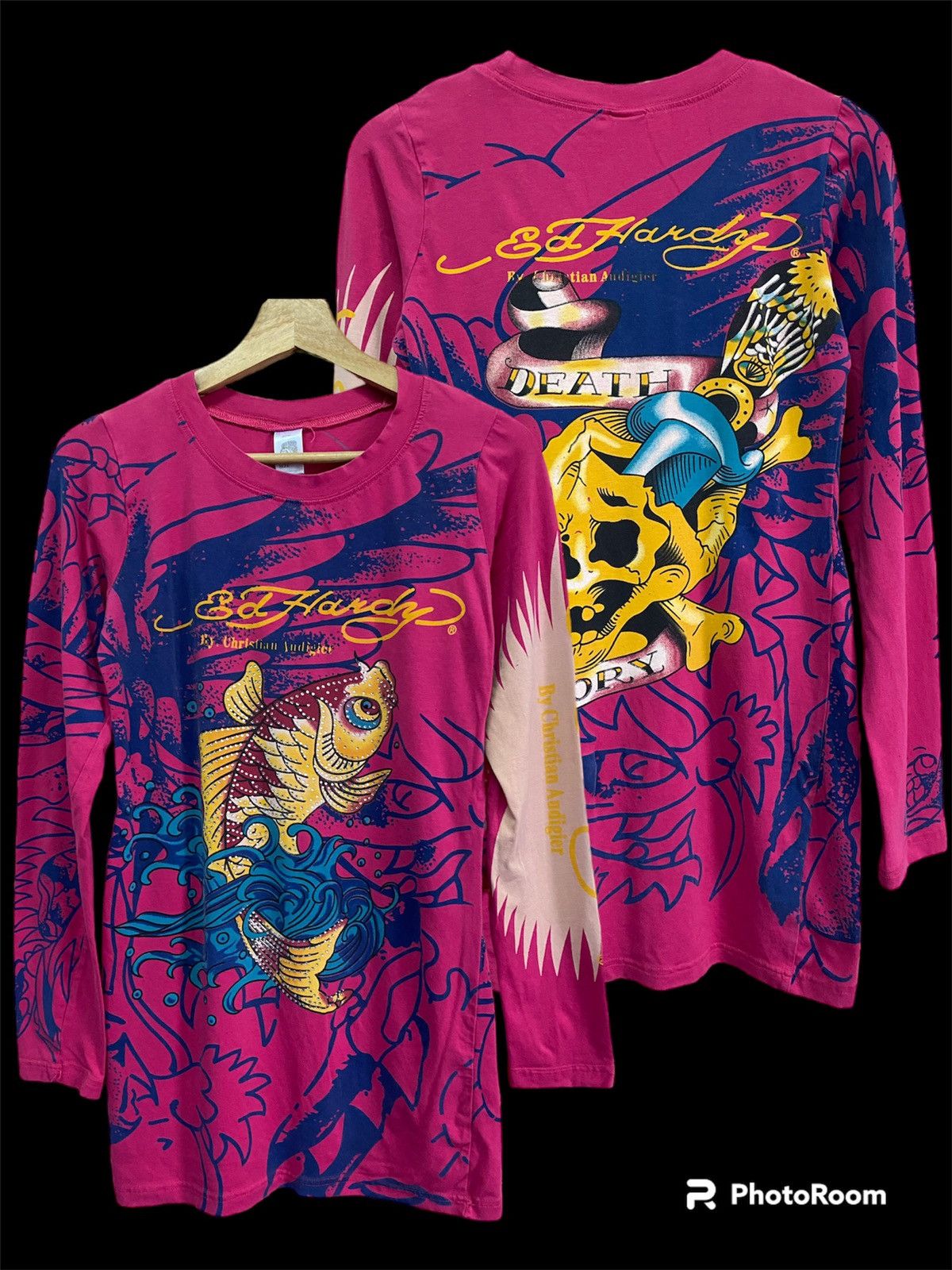 Christian Audigier Swarovski Fish x Skulls Ed Hardy by Christian Audigier Size XL / US 12-14 / IT 48-50 - 1 Thumbnail