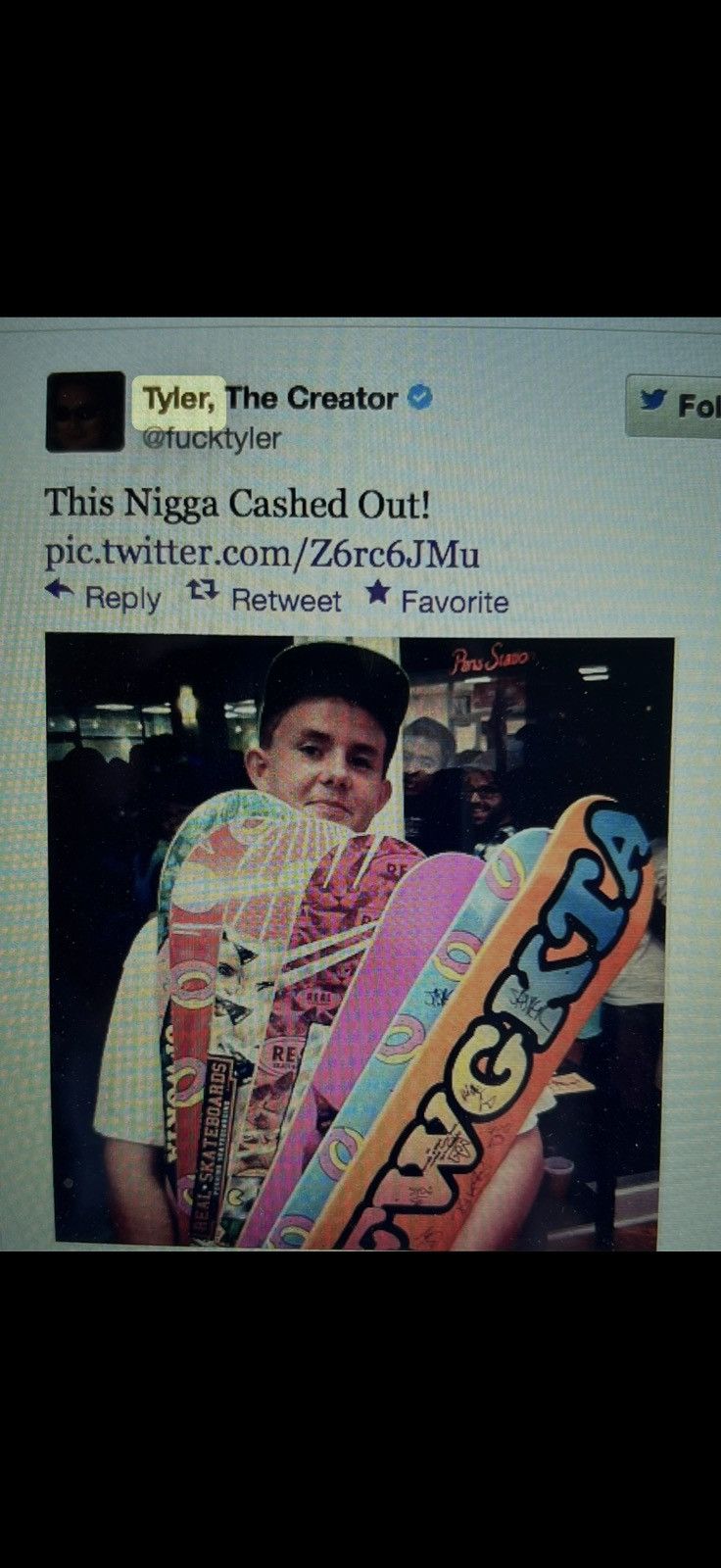 Golf Wang Odd Future Shark Cat Deck – Signed by Tyler & OFWGKTA Size ONE SIZE - 8 Thumbnail