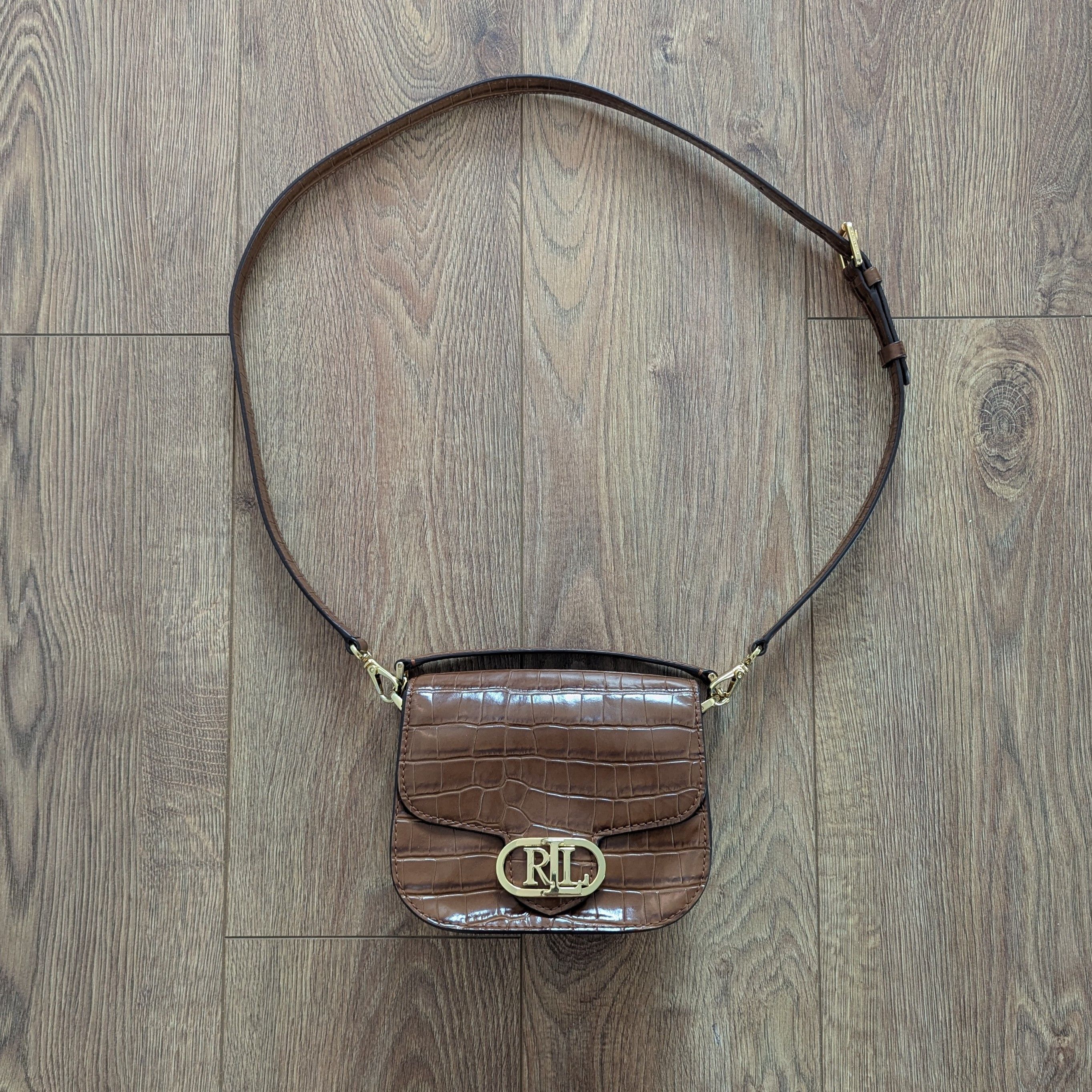 Lauren Ralph Lauren × Leather LAUREN RALPH LAUREN Addie Cross Body Bag Cow Leather Luxury Size ONE SIZE - 23 Thumbnail