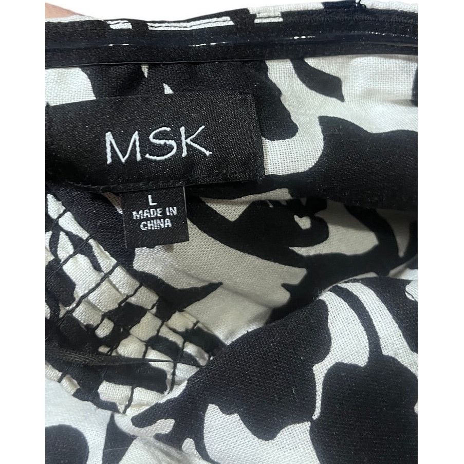 Other MSK Black & White Strapless Jumpsuit Wide Leg NWT Size Large Size 36" / US 14 / IT 50 - 6 Thumbnail