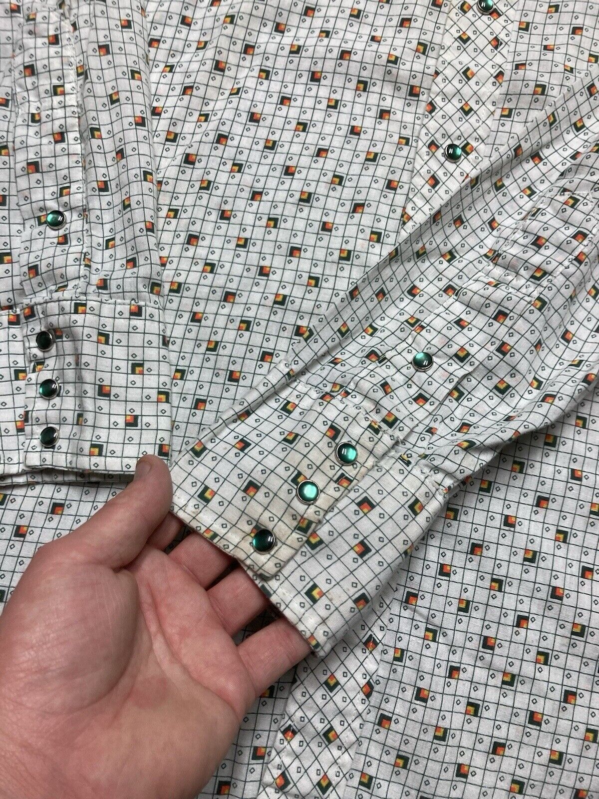 Vintage 70s Pearl snap shirt Dickson Jenkins western long tails XL Size US XL / EU 56 / 4 - 2 Thumbnail