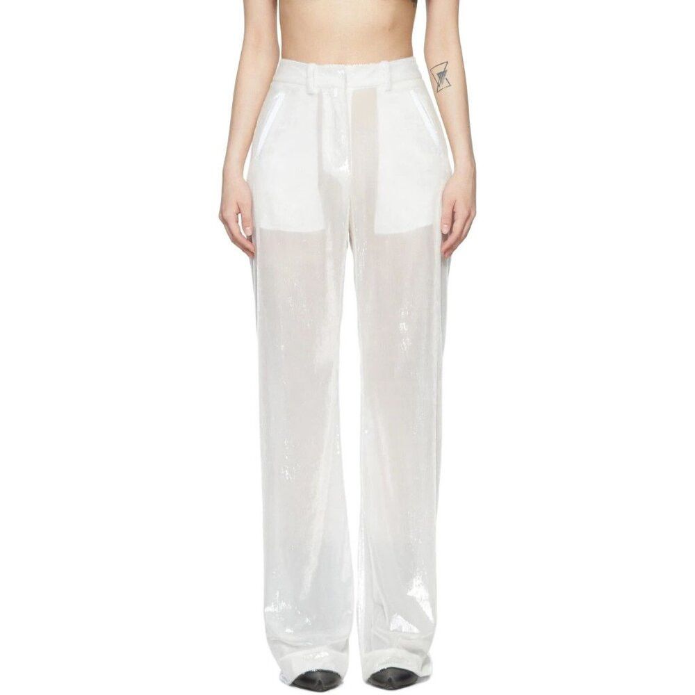 032c 032c The Magic Pants Size 40 L Womens White Trousers $495 Size 34" / US 12 / IT 48 - 1 Thumbnail