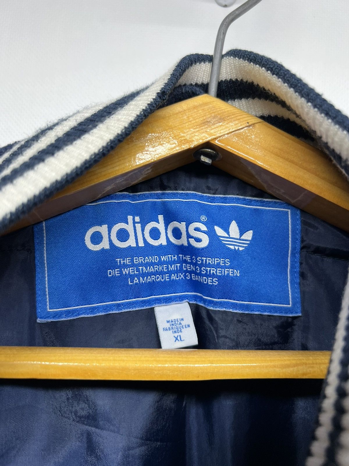 Vintage Vintage Adidas Wool/Nylon Varsity Jacket 00’s Size US XL / EU 56 / 4 - 16 Thumbnail