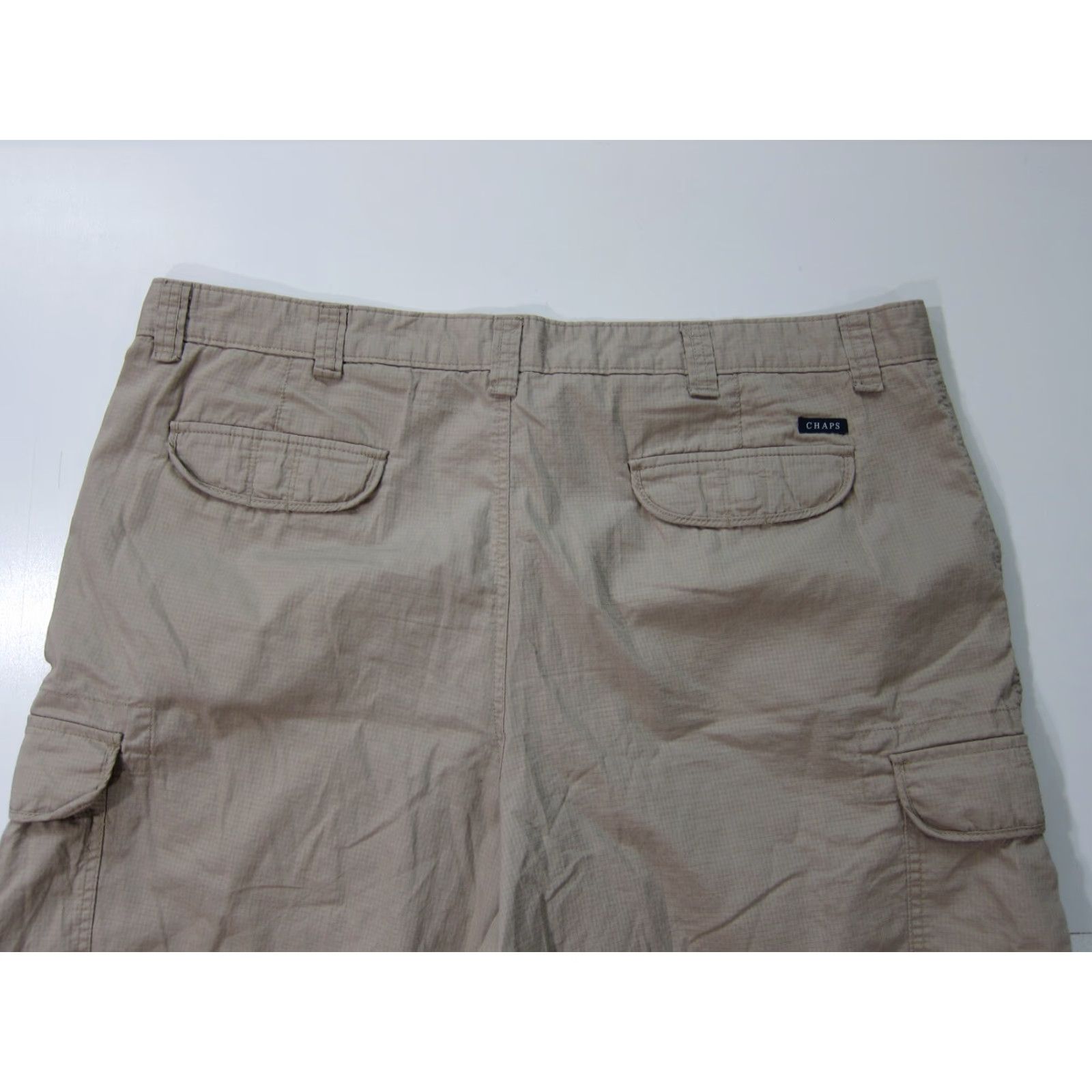 Chaps Chaps Ralph Lauren 100% Cotton Brown Cargo Short Men 44 Pocket Traveled Hike Camp Travel Brown 80s 90s Mens Size US 44 / EU 60 - 6 Thumbnail