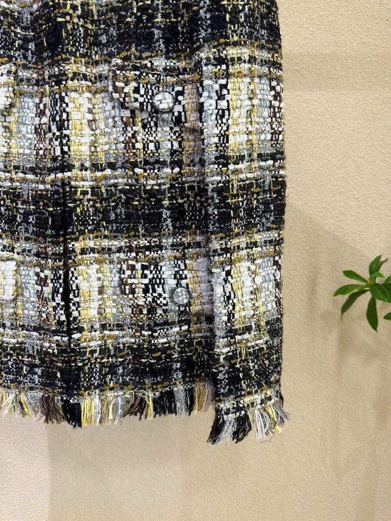 Chanel Chanel 19K snow series mixed color plaid tassel sequin jac Size XXS / US 00 / IT 34 - 4 Thumbnail