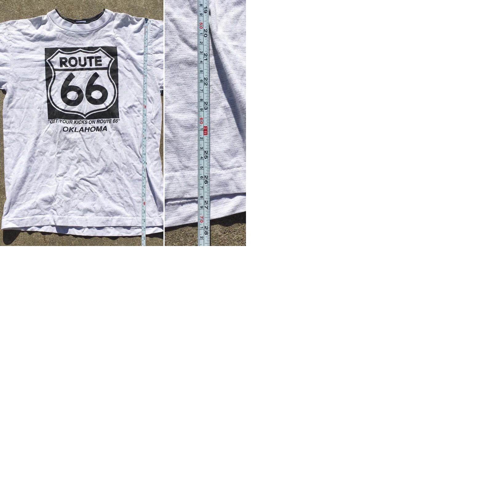 Route 66 VINTAGE Route 66 Get Your Kicks On Route 66 Oklahoma T Shirt USA Made Size L Gray Mens 1990s Graphic Tee US Made Size US L / EU 52-54 / 3 - 9 Thumbnail