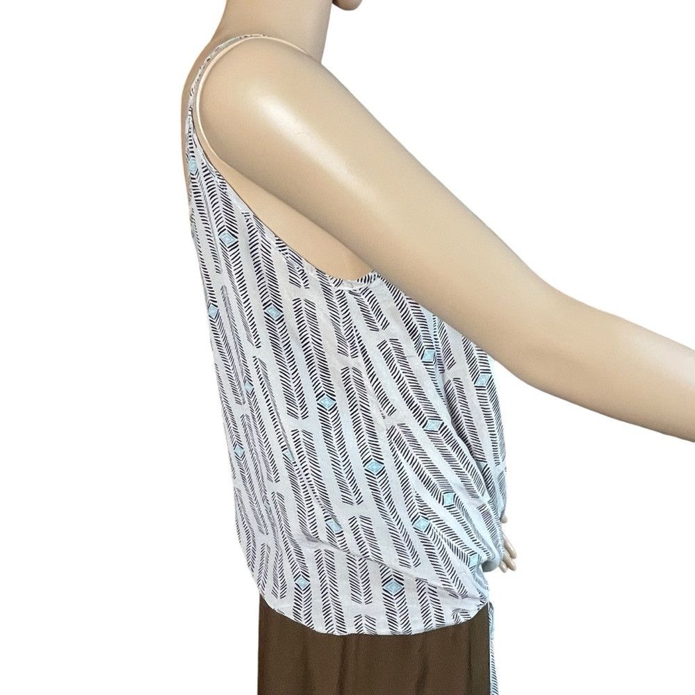 Other Olivaceous Silk Sleeveless Button Tie Front Top Size M Size M / US 6-8 / IT 42-44 - 3 Thumbnail