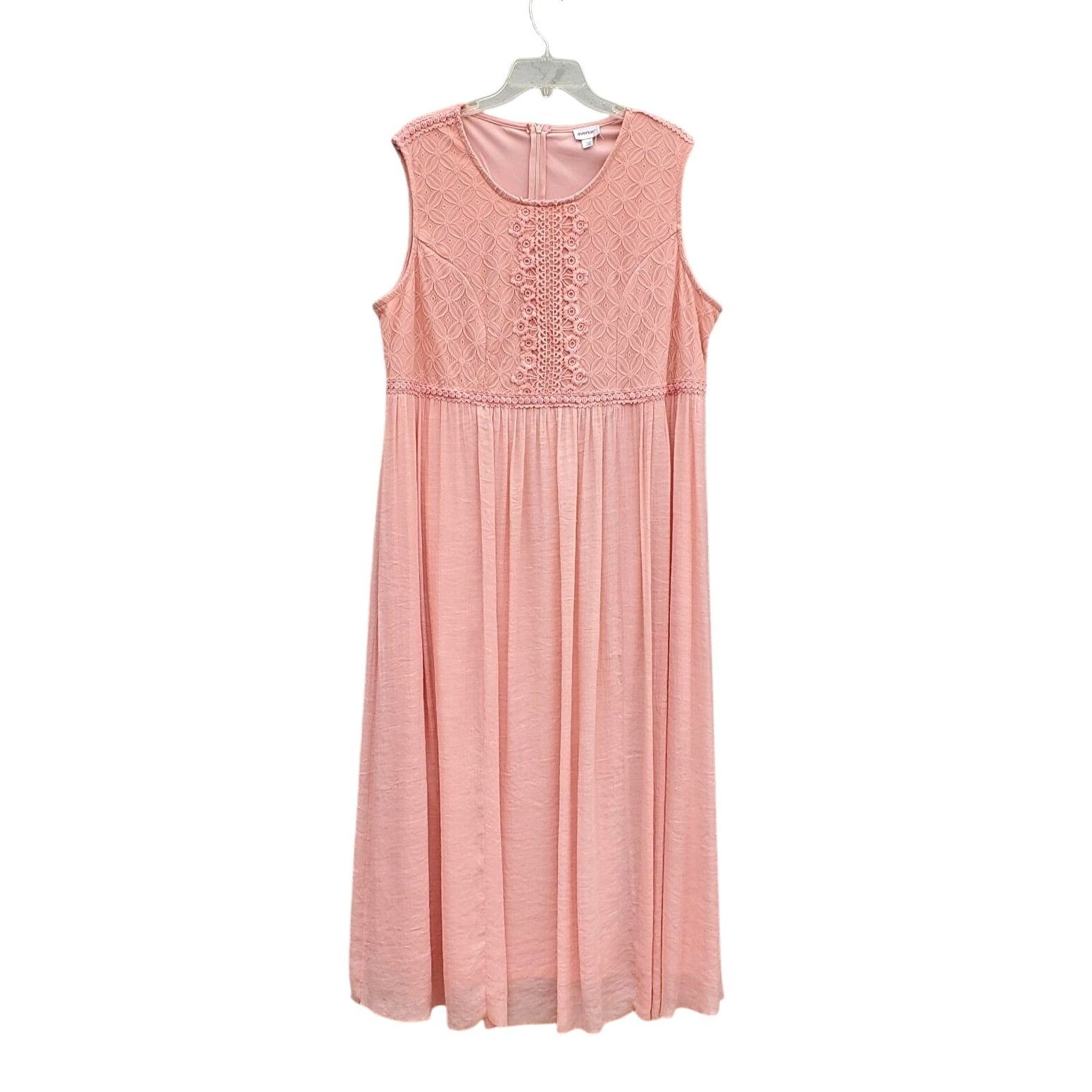 Avenue Avenue Blush Pink Lace Applique Maxi Dress Plus Size 18/20 S Size XXL / US 16-18 / IT 52-54 - 10 Thumbnail