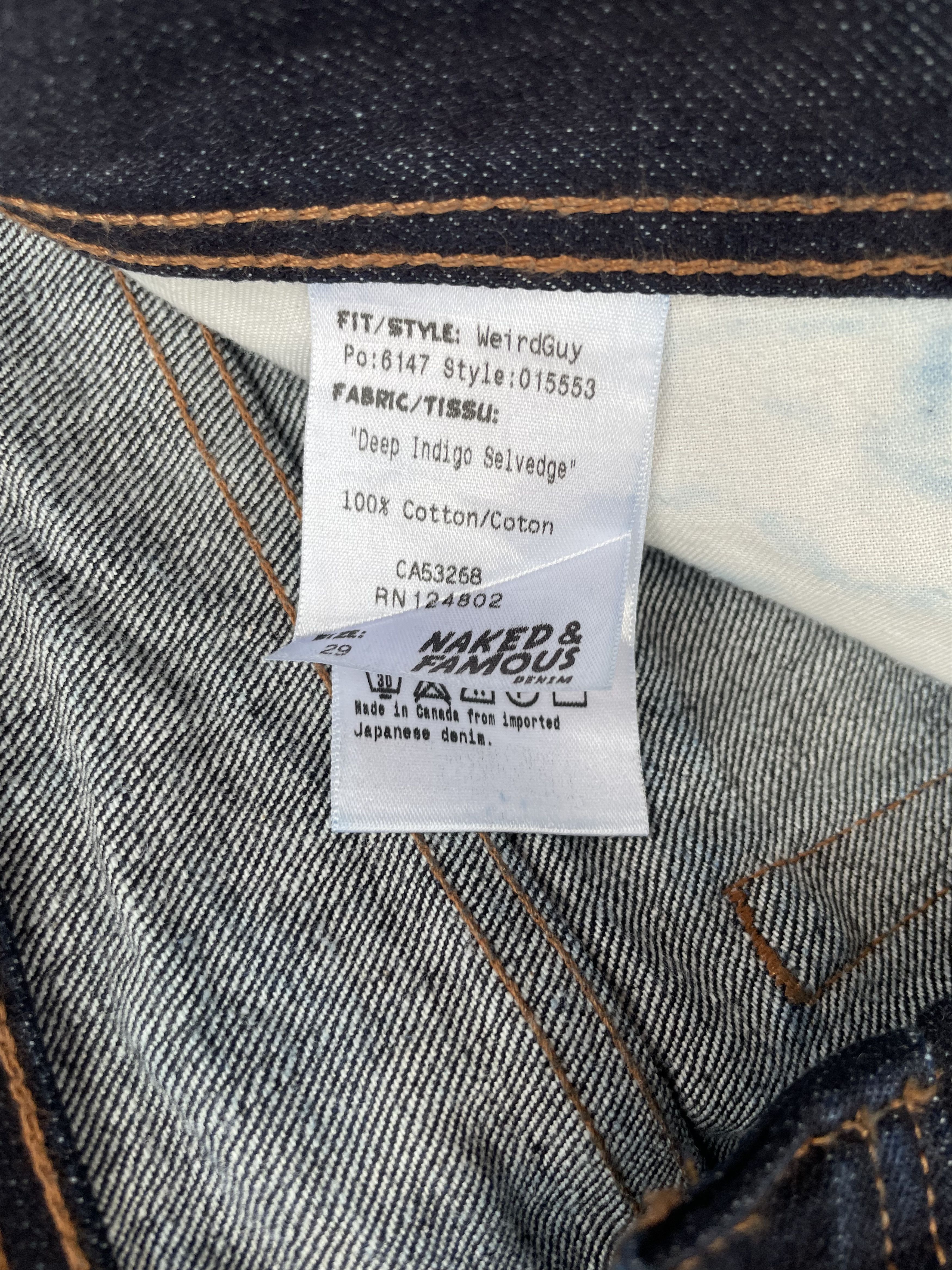 Naked & Famous Naked and Famous Denim (Weird Guy) (Deep Indigo Selvedge) Size US 29 - 6 Thumbnail