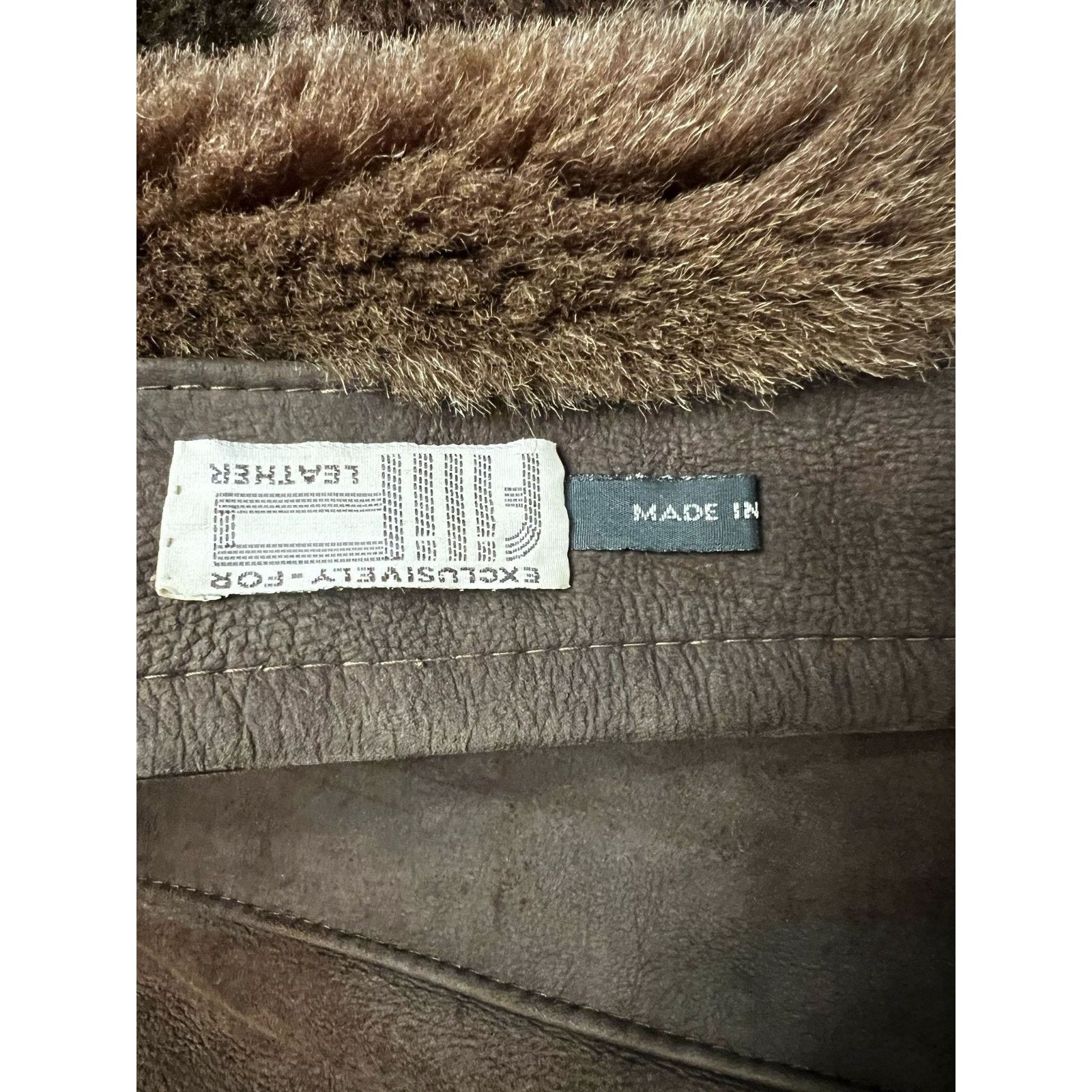 Other Filip Leather Mens Brown Shearling coat Size 56 Size US XL / EU 56 / 4 - 7 Thumbnail