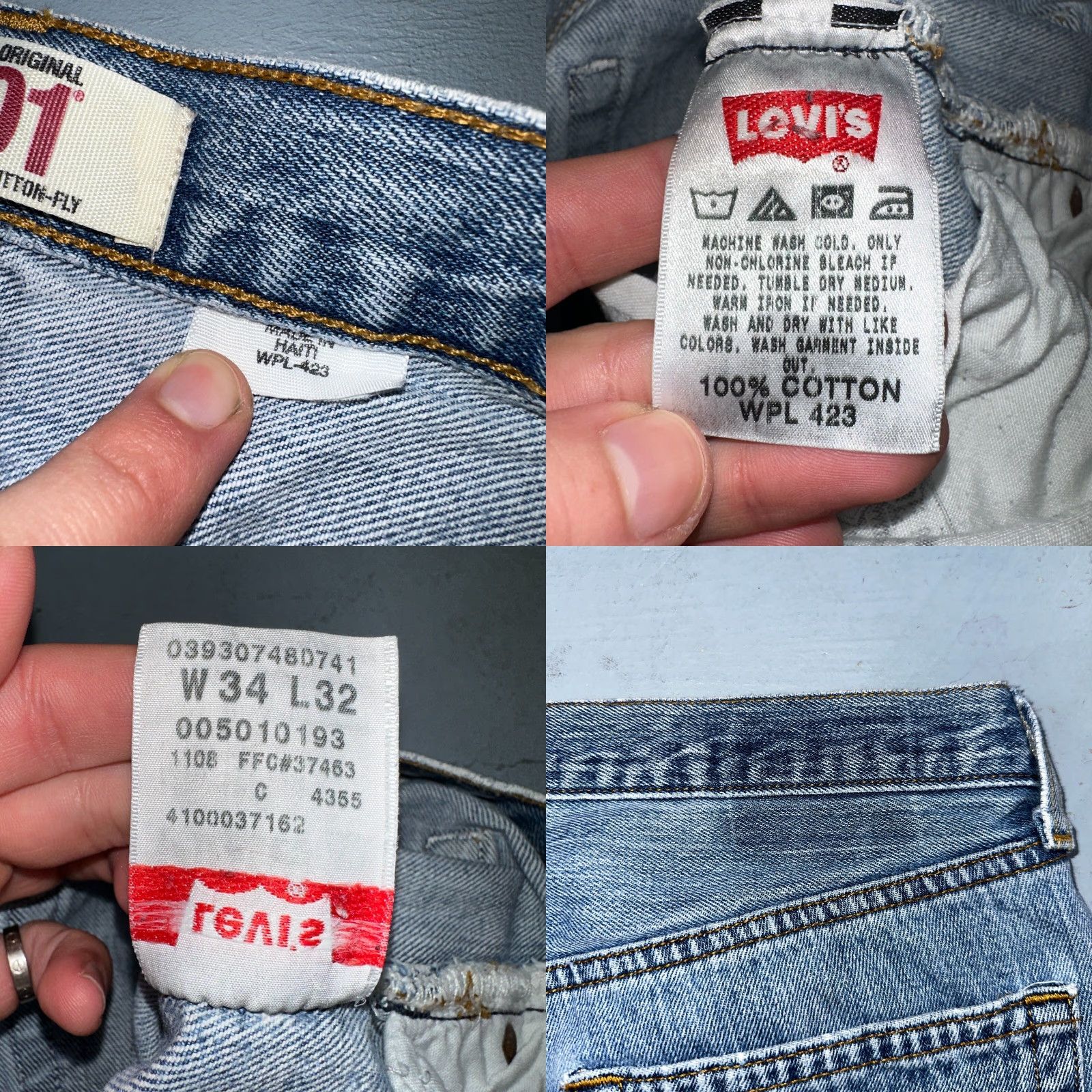 Levi's Levi's 501 Vintage Jeans 34x32 Blue Light Wash 34 32 Men Regular 90s Straight Core Levi'S 501 Series Vintage Size US 34 / EU 50 - 9 Thumbnail