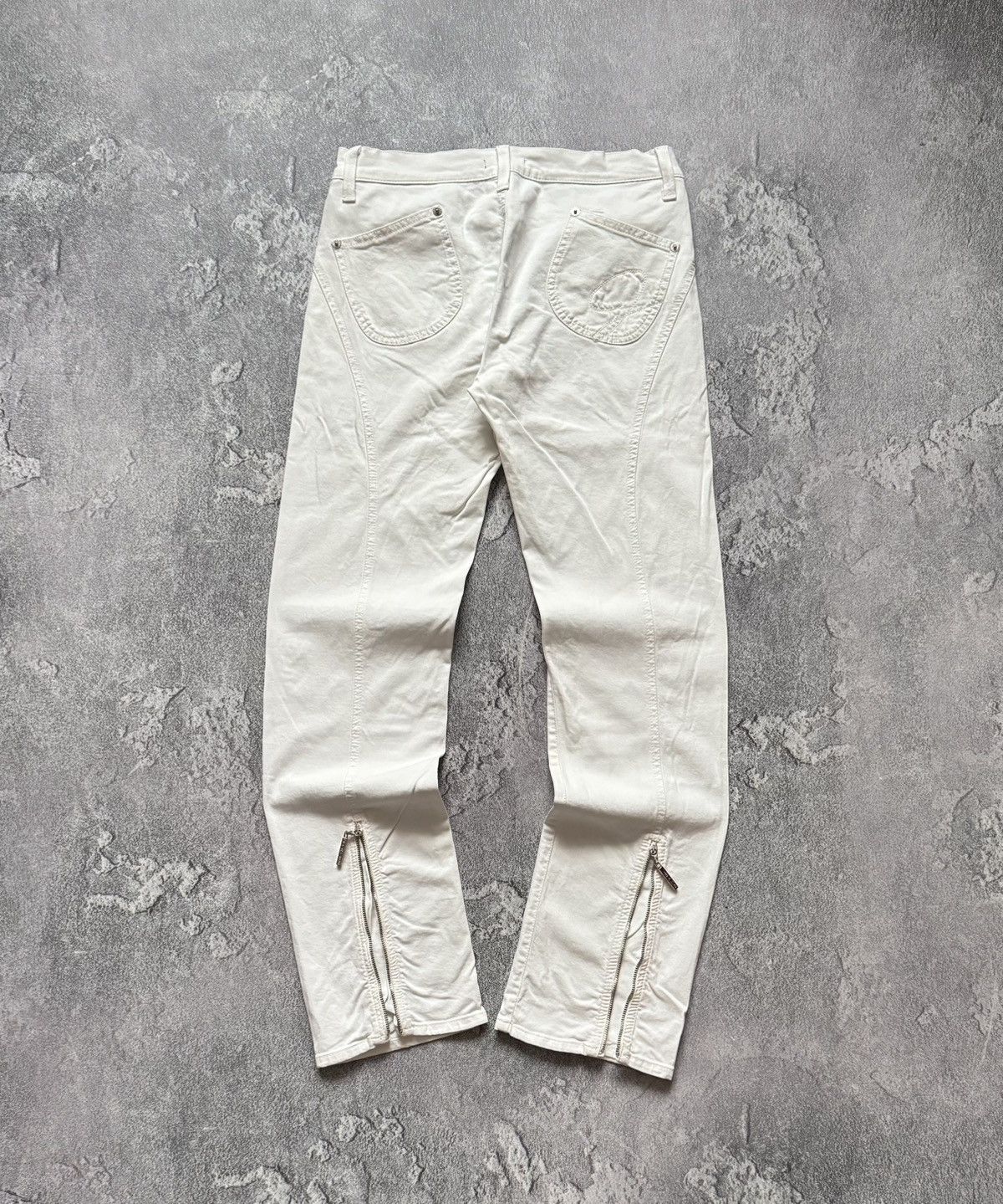 Versace × Versace Jeans Couture × Vintage Versace Jean couture 36 white pant trouser Jean chino flared Size 25" / US 0 / IT 36 - 1 Thumbnail