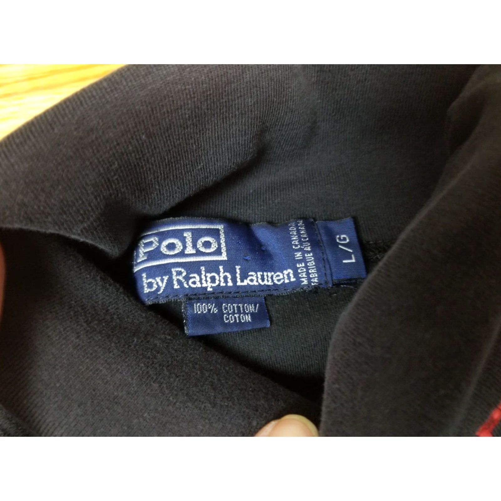 Ralph Lauren VINTAGE Ralph Lauren POLO SHIRT Black Turtle Neck Long Sleeve SZ LARGE 90s Mens Pullover Size US L / EU 52-54 / 3 - 4 Thumbnail