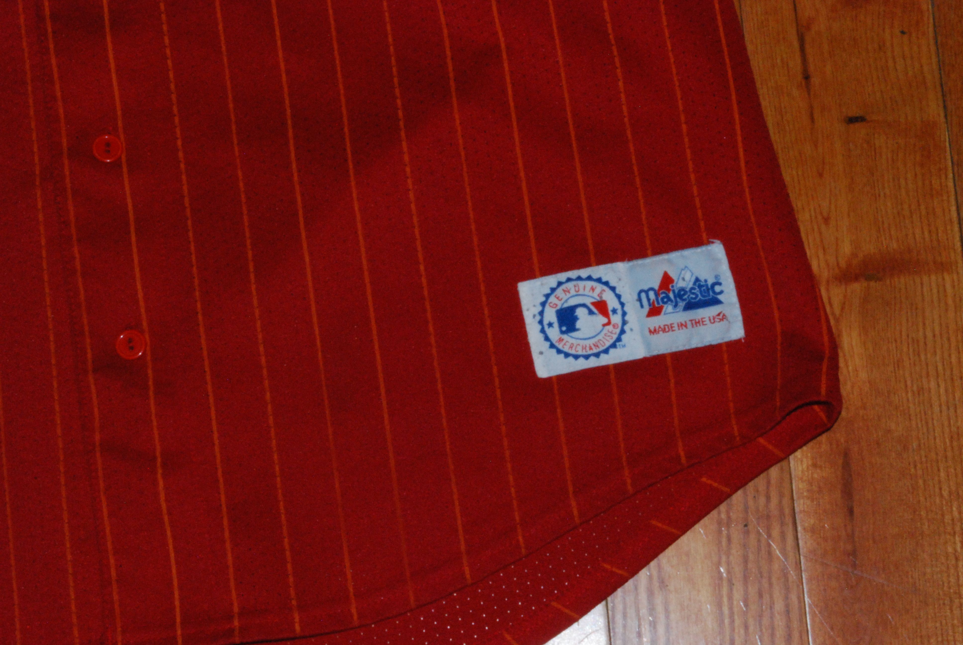 Majestic Vintage 90s Majestic Atlanta Braves Red Pinstripe MLB Jersey Size US XL / EU 56 / 4 - 3 Thumbnail