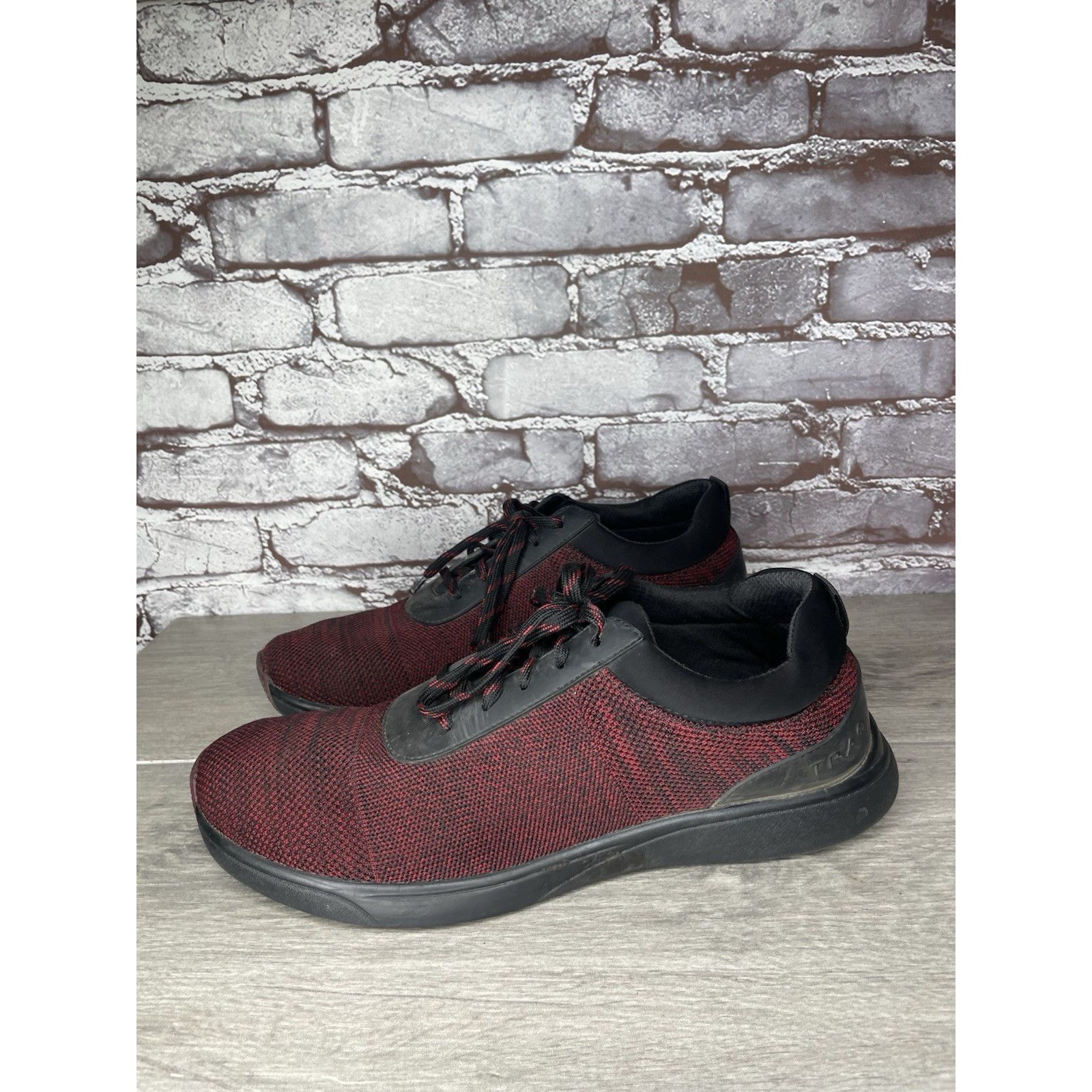 Allegri Alegria Traq Burgundy Black Fabric Lace Up Athletic Casual S Size US 11.5 / EU 44-45 - 3 Thumbnail