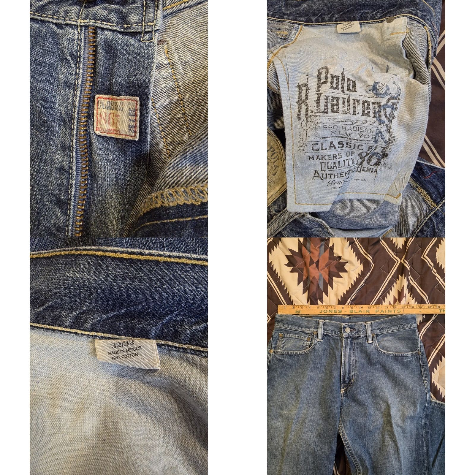 Polo Ralph Lauren VINTAGE Polo Ralph Lauren Jeans 867 Straight Mens 32x32 Medium Wash Blue Denim Cotton Logo 5-Pocket Design Size US XS / EU 42 / 0 - 8 Thumbnail