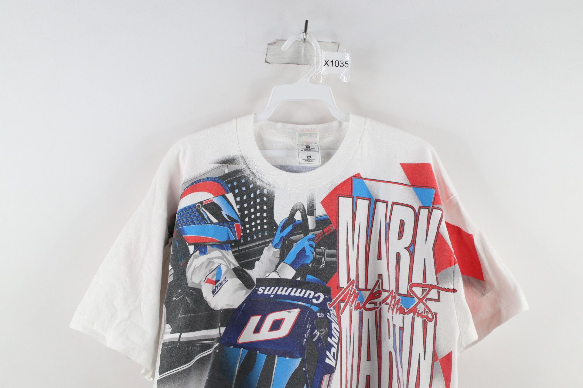Vintage Vintage 90s NASCAR All Over Print Mark Martin T-Shirt USA Size US L / EU 52-54 / 3 - 2 Thumbnail