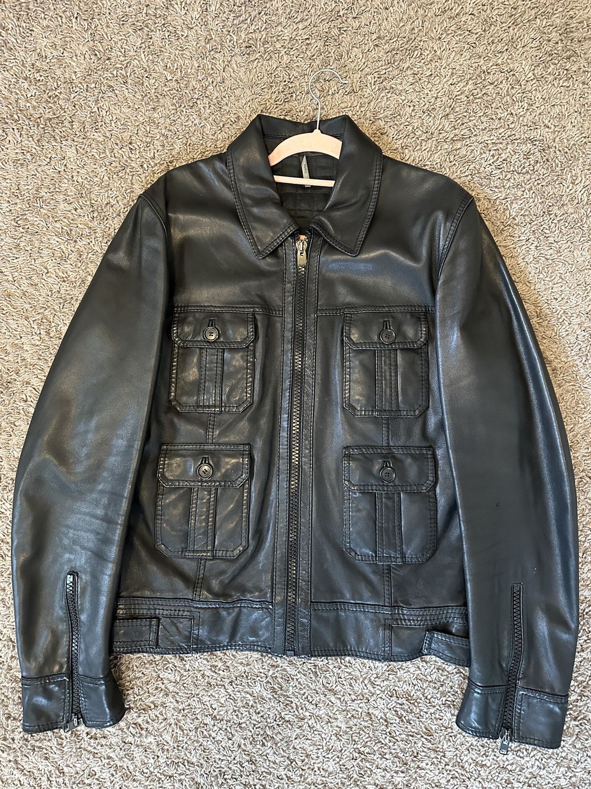 Dior Dior Homme AW07 Navigate Leather Jacket  Grailed