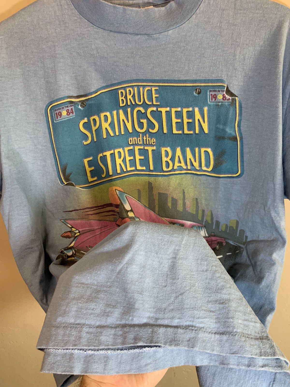 Band Tees × Vintage *RARE* Vintage 1984 Bruce Springsteen Born In USA LA T-Shirt Size US L / EU 52-54 / 3 - 6 Thumbnail
