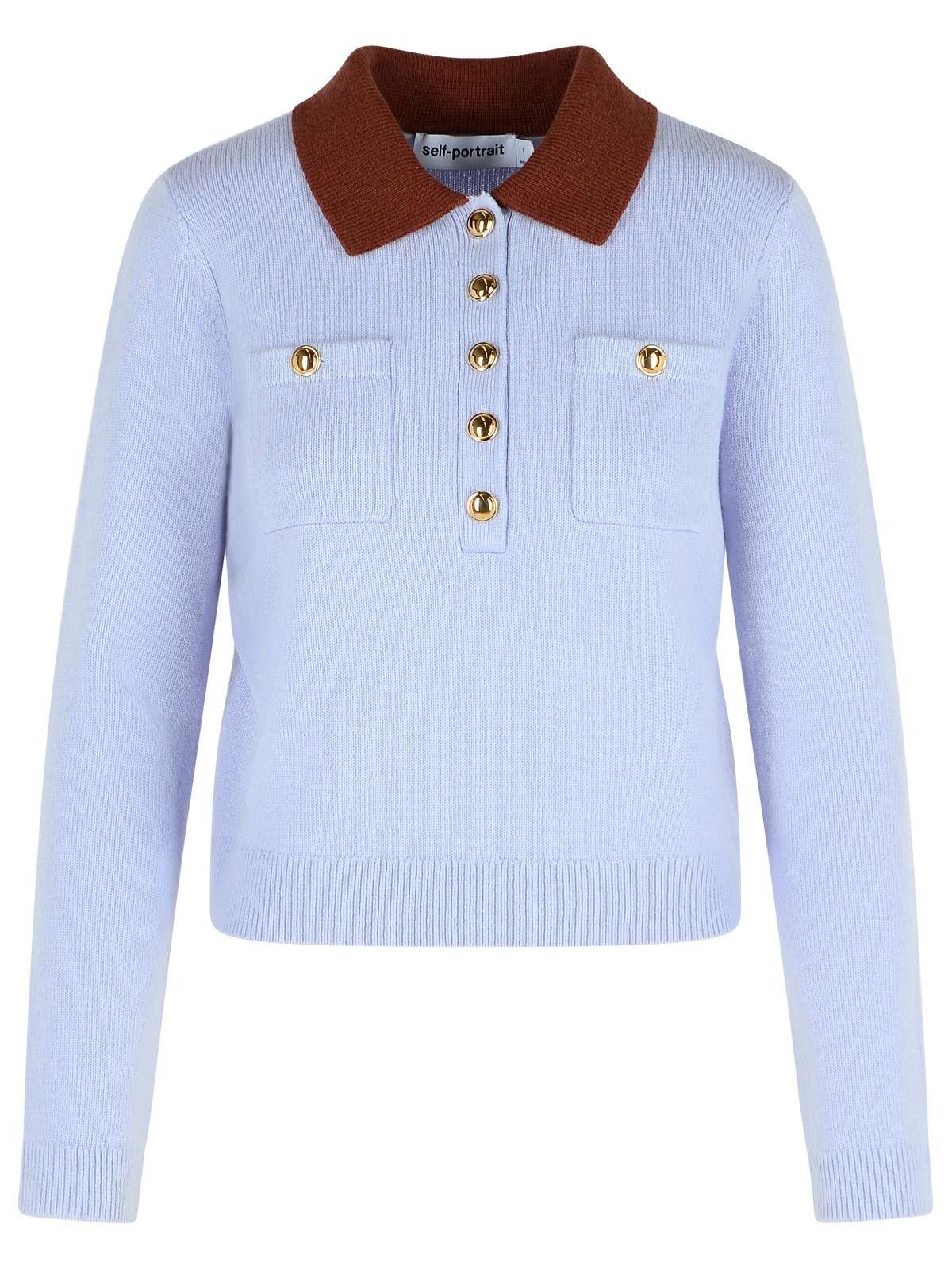 Self-Portrait SELF PORTRAIT Blue Wool Blend Sweater Size S / US 4 / IT 40 - 1 Thumbnail